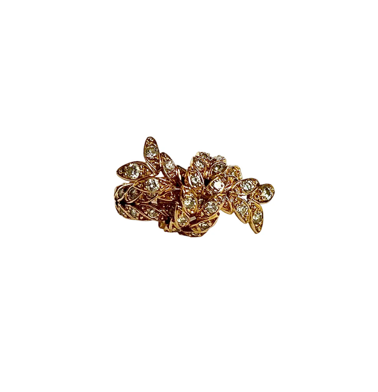 Bague STERLÉ "noeud" en or jaune et diamants (Taille 52)