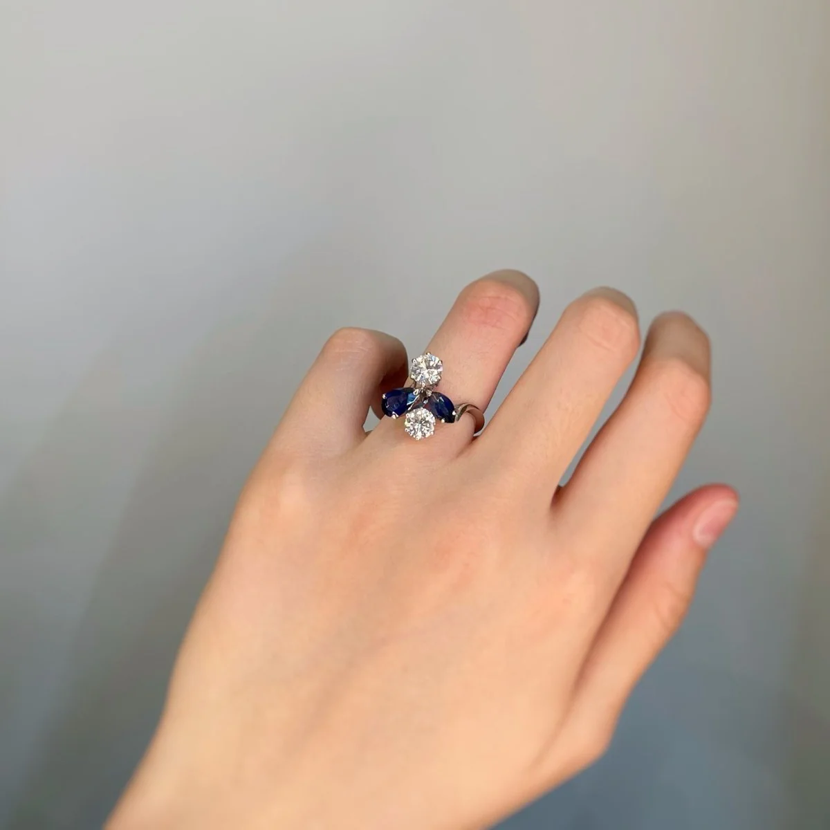 Bague "Cocktail" - Saphirs et Diamants - Image 5
