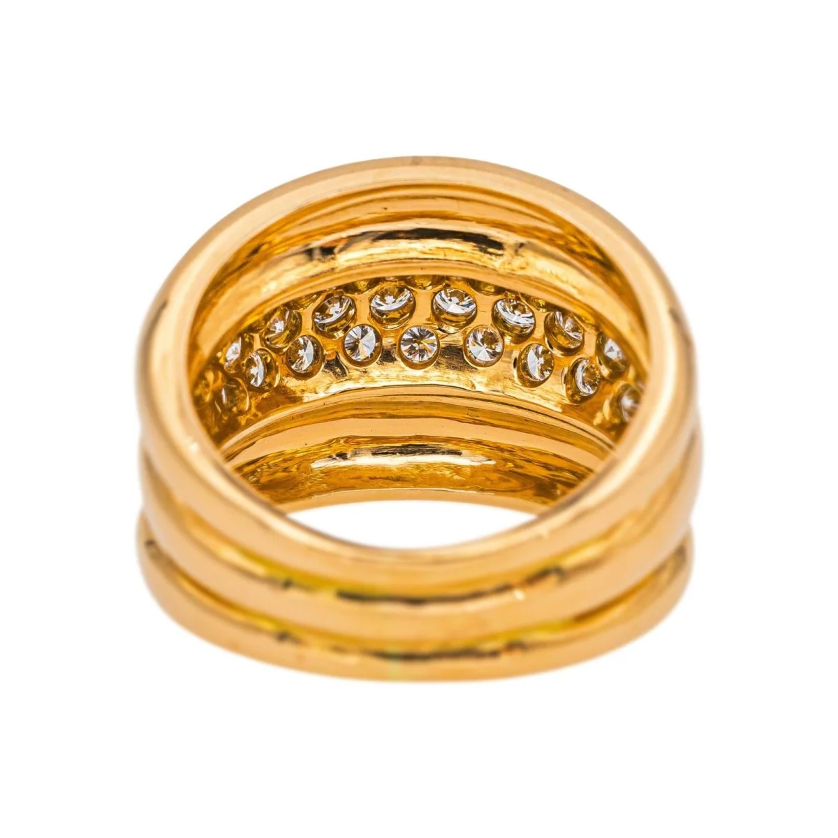 Bague Jonc en or jaune et diamants - Image 4