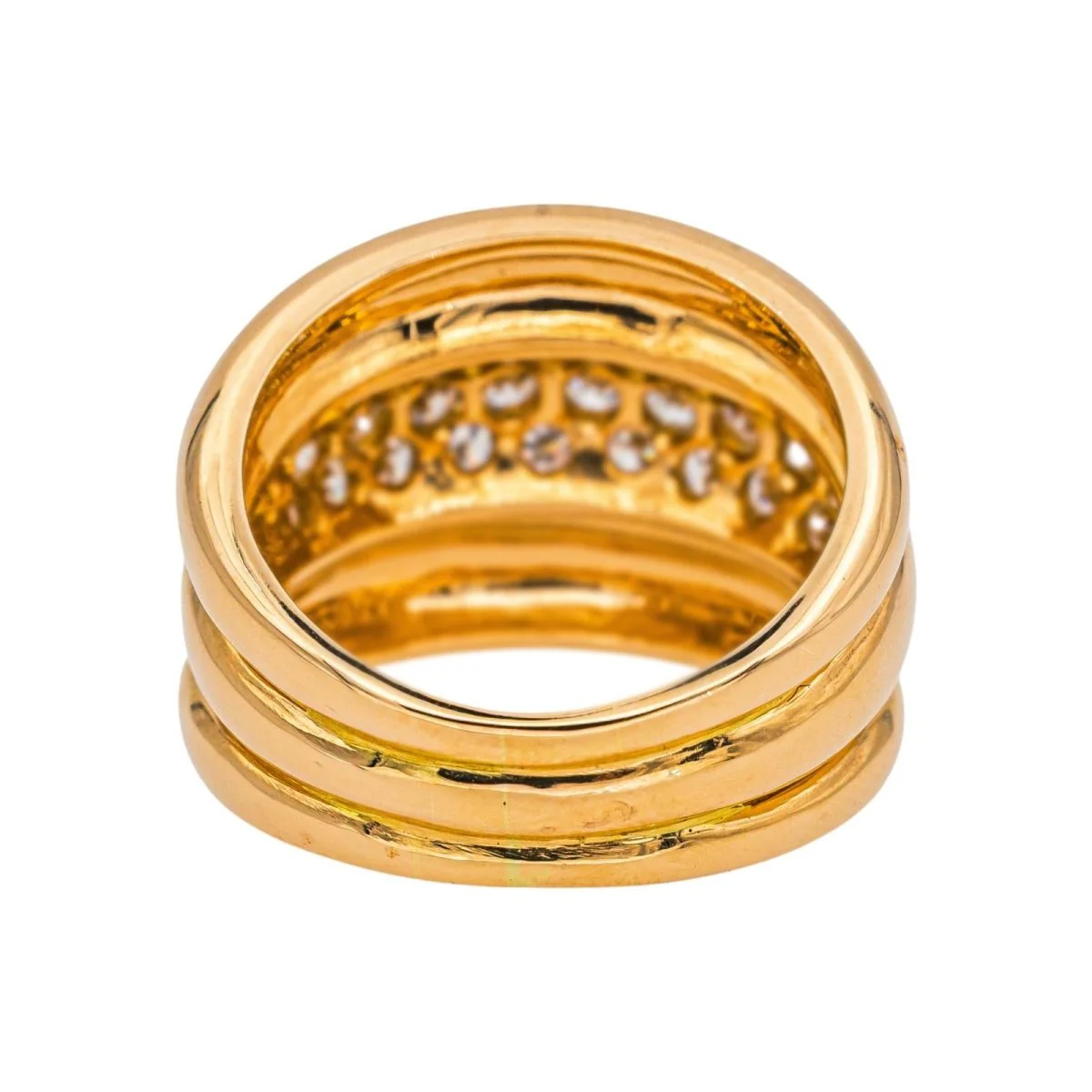 Bague Jonc en or jaune et diamants - Image 6