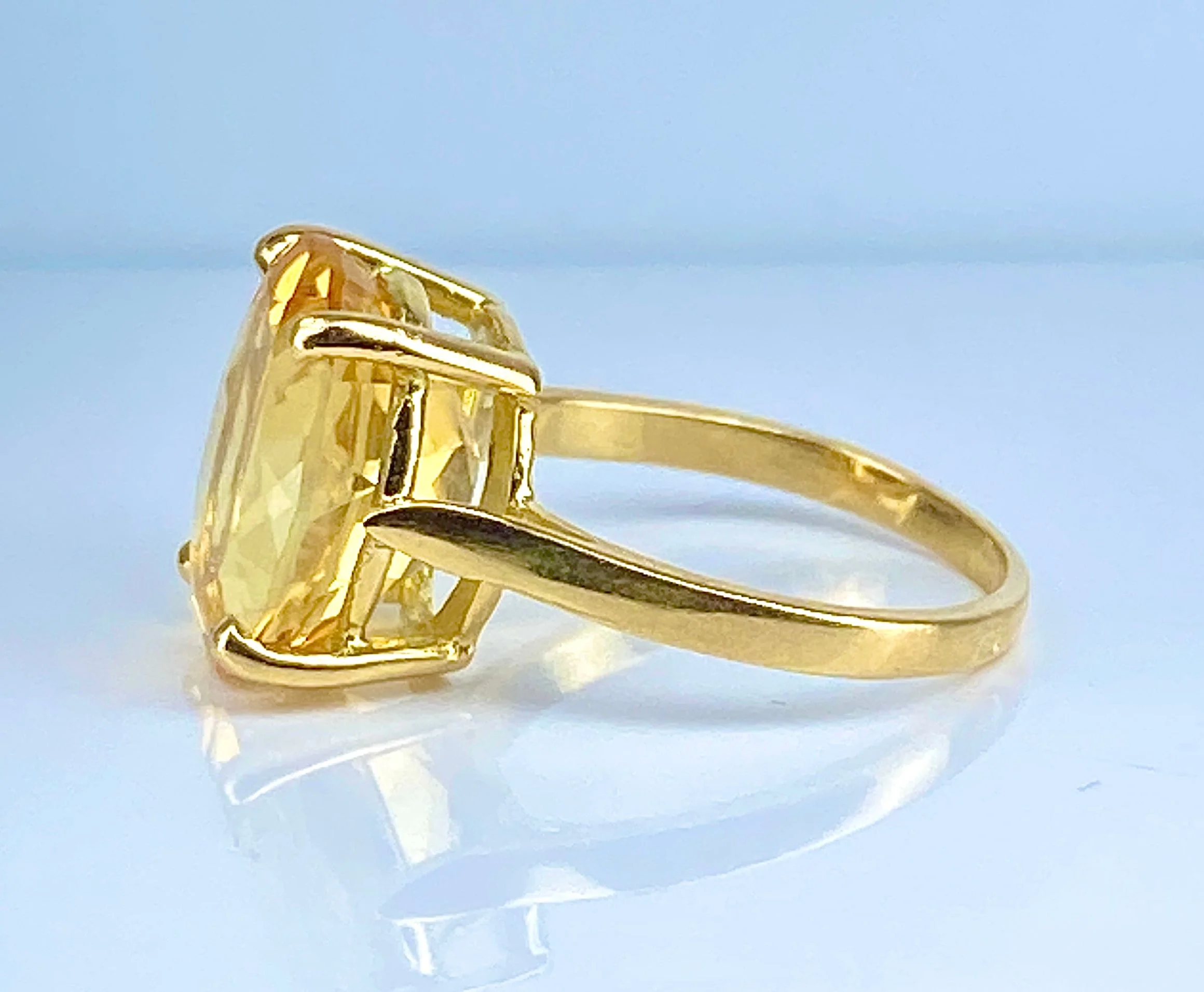 Bague en or jaune 18 carats et citrine - Image 2
