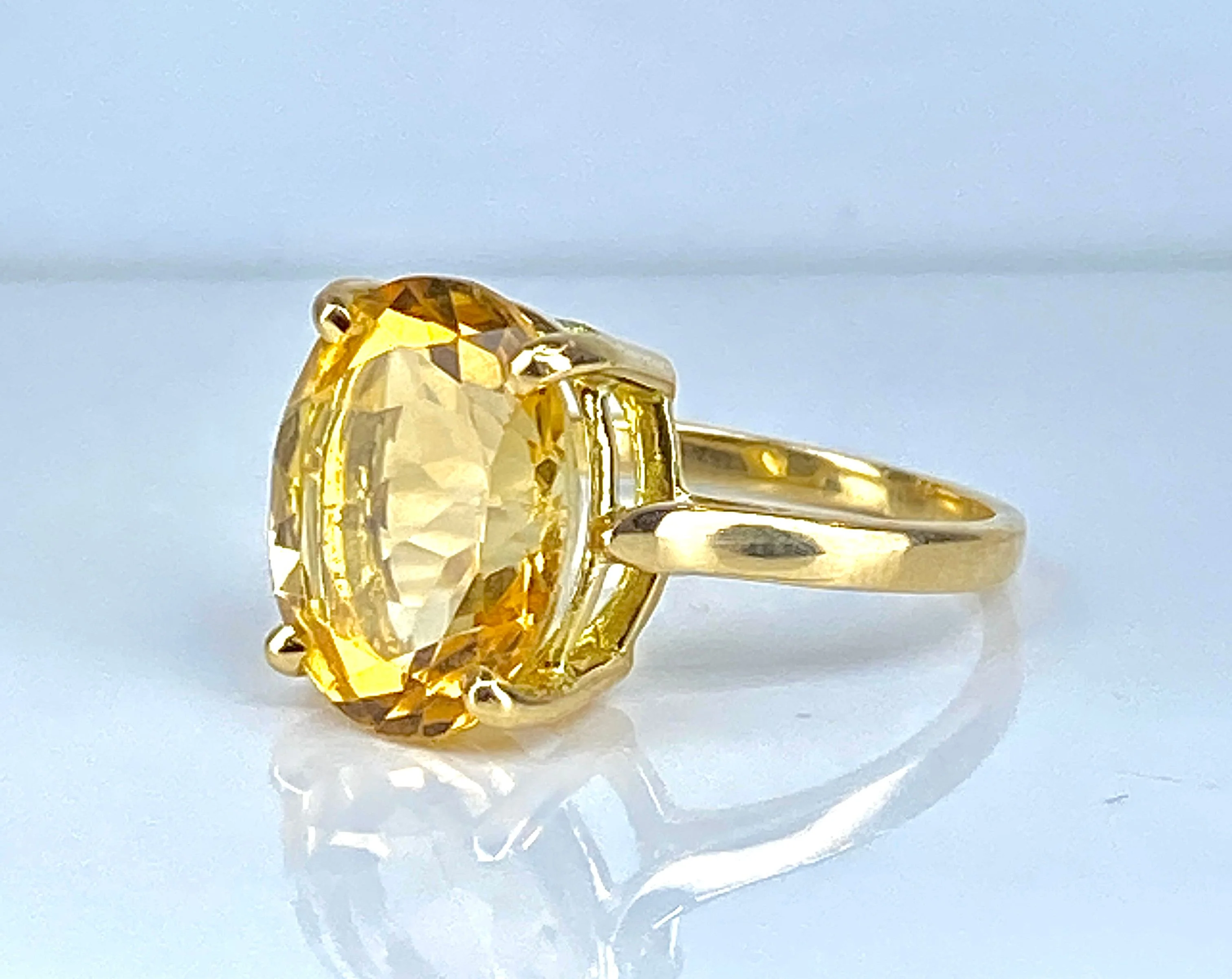 Bague en or jaune 18 carats et citrine - Image 4