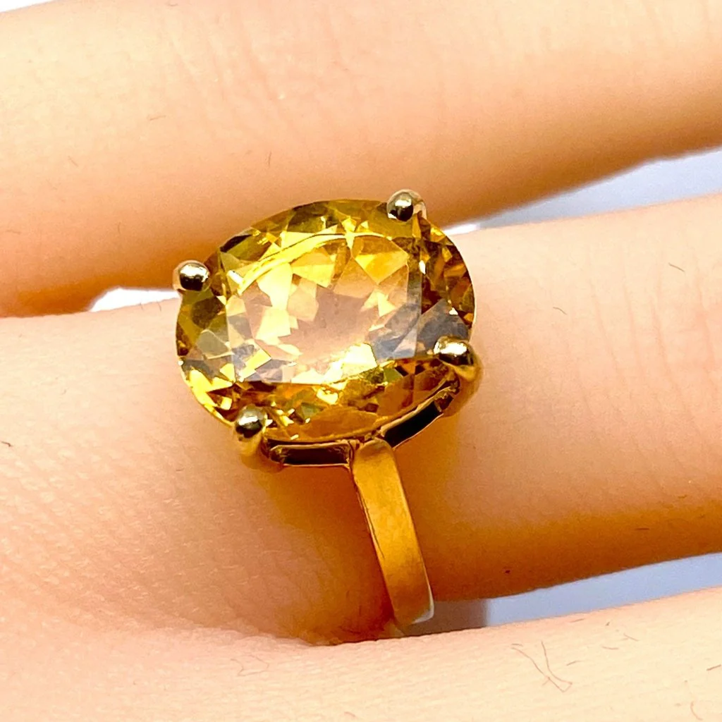 Bague en or jaune 18 carats et citrine - Image 7