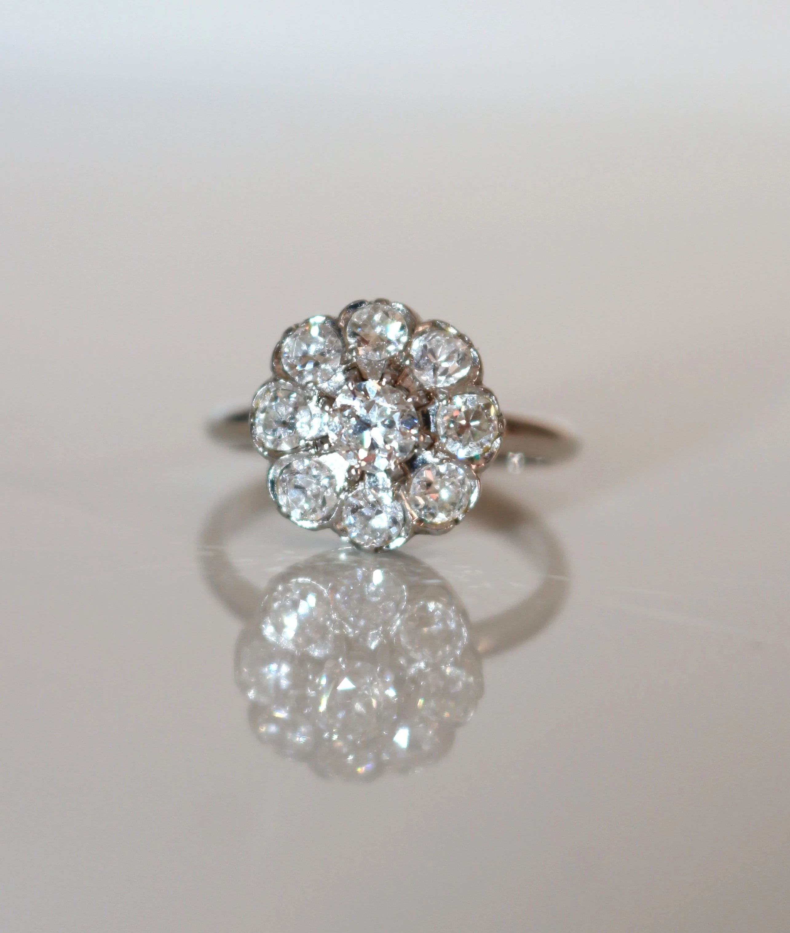 Bague Marguerite Diamants 1930 - Image 4