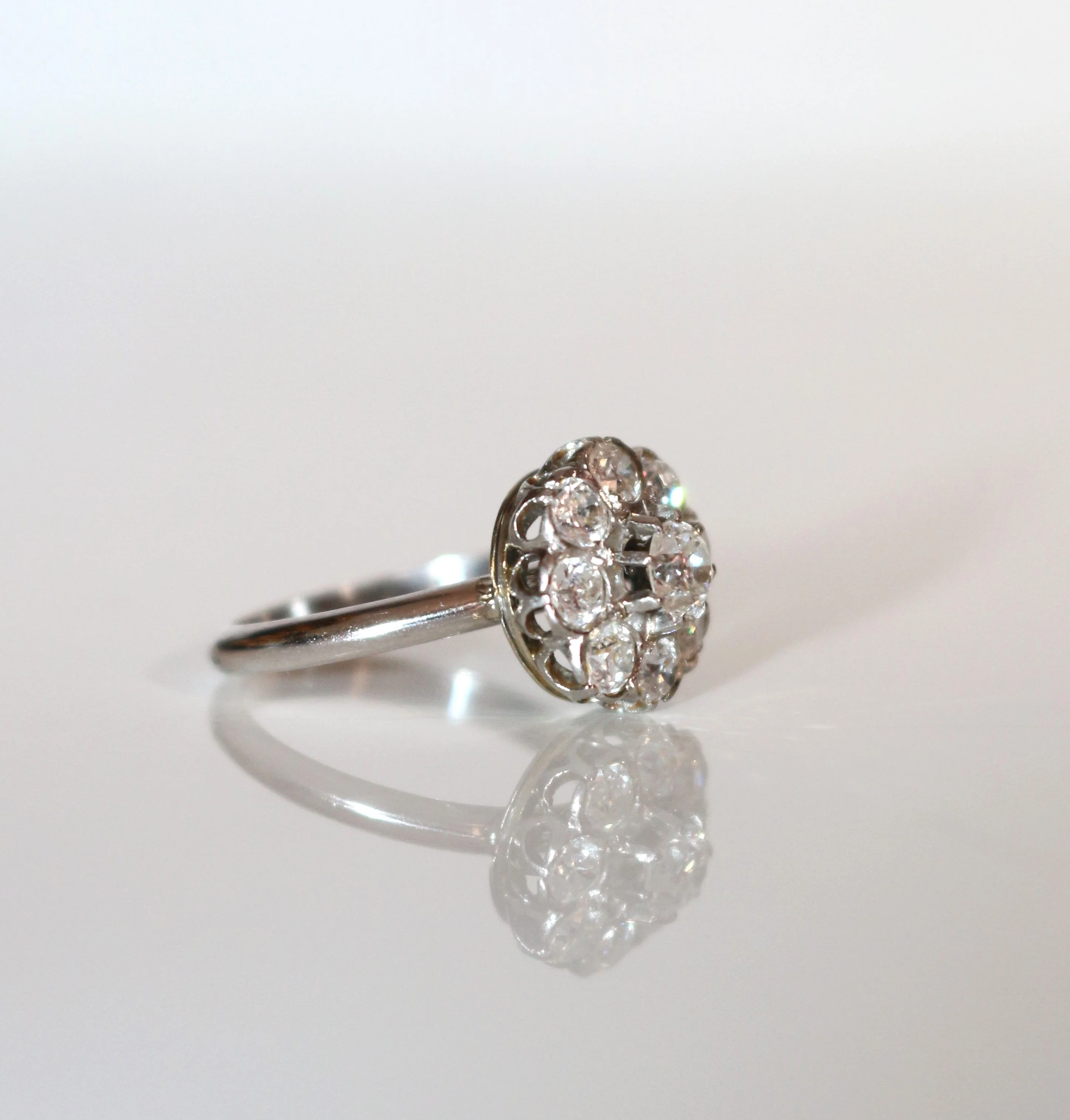 Bague Marguerite Diamants 1930 - Image 5