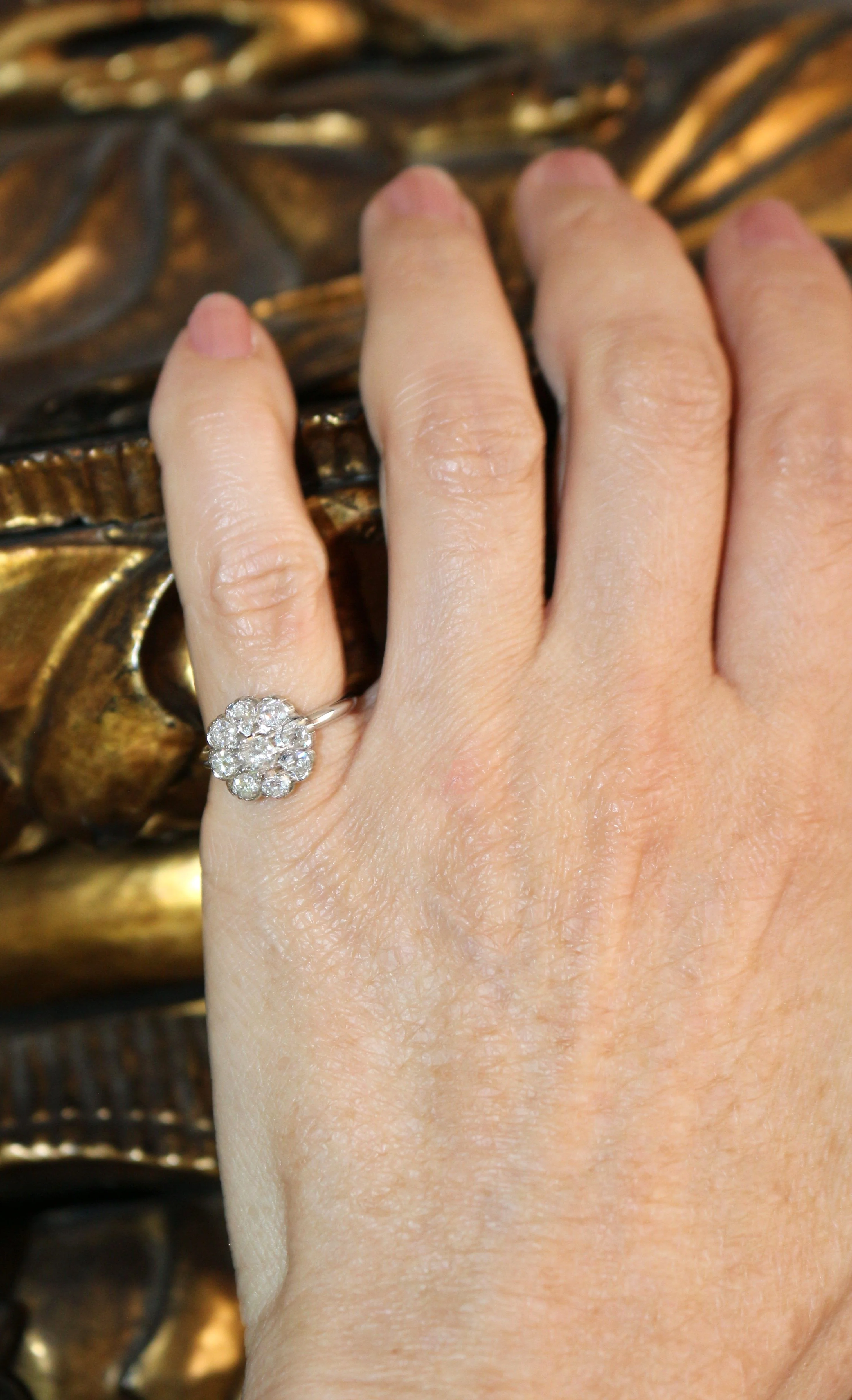 Bague Marguerite Diamants 1930 - Image 6