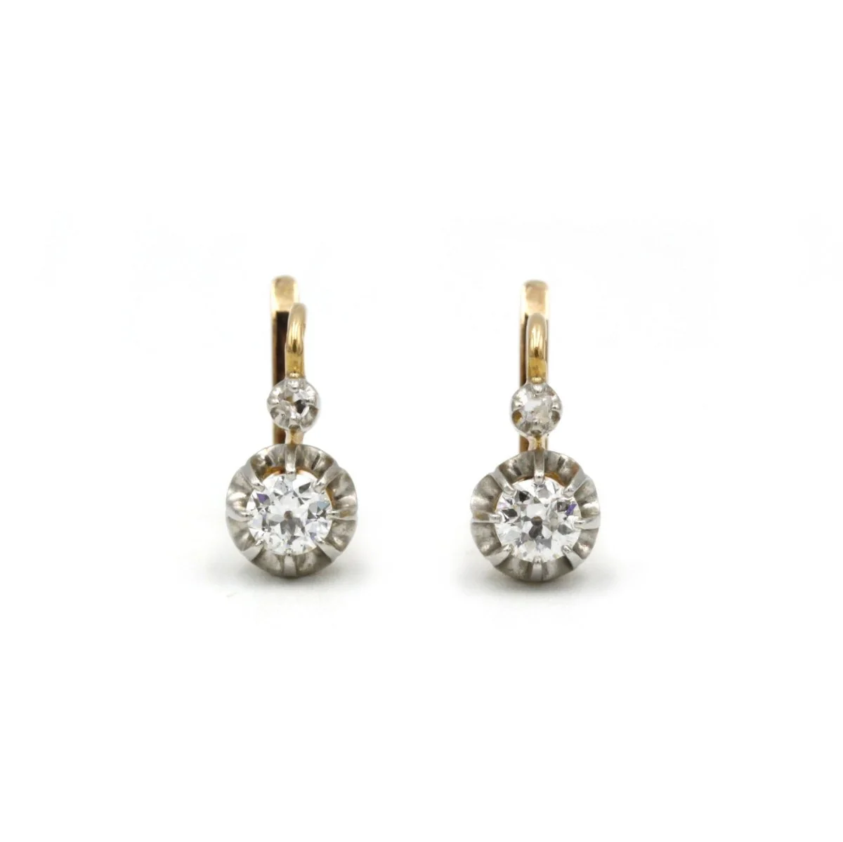 Boucles d'oreilles - Or, Platine & Diamants