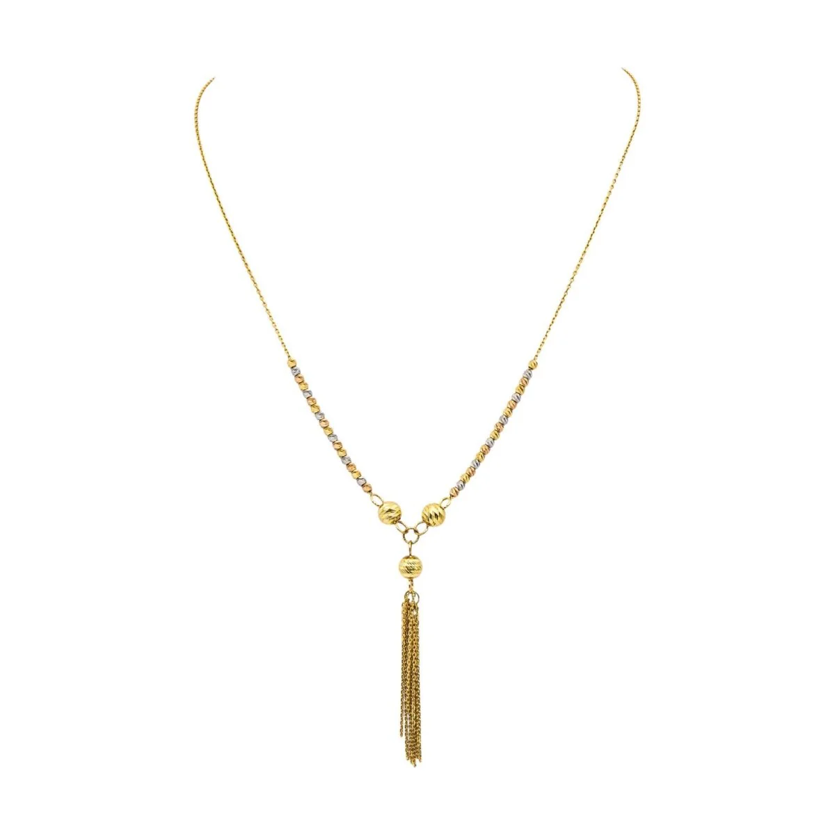 Collier Cravate en or jaune, or blanc et or rose