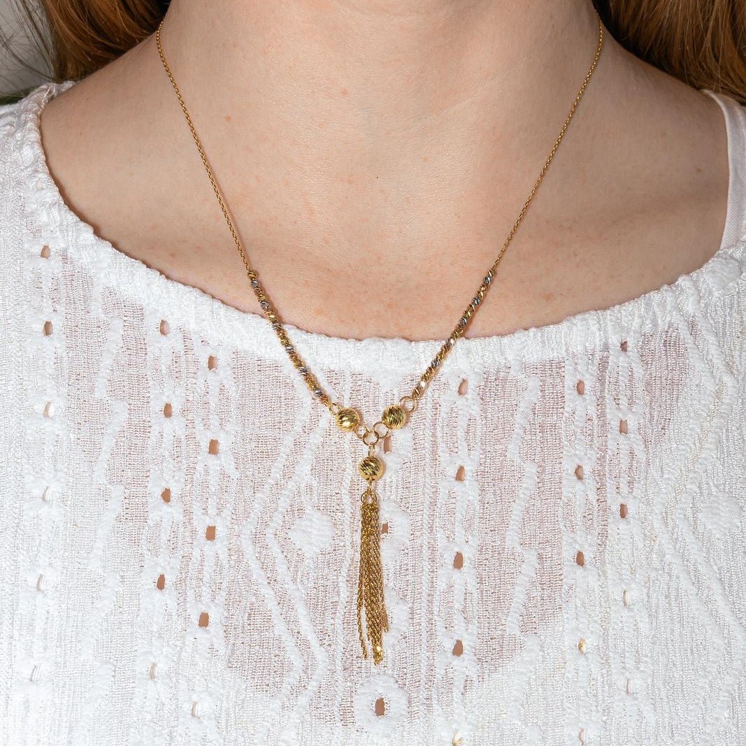 Collier Cravate en or jaune, or blanc et or rose - Image 2