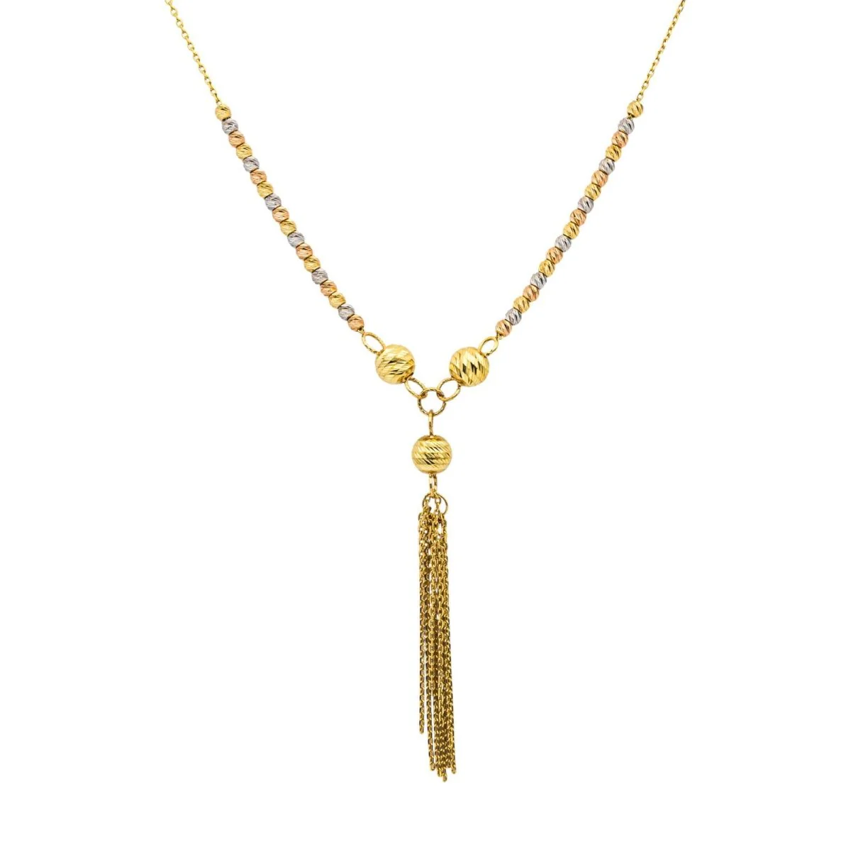 Collier Cravate en or jaune, or blanc et or rose - Image 3