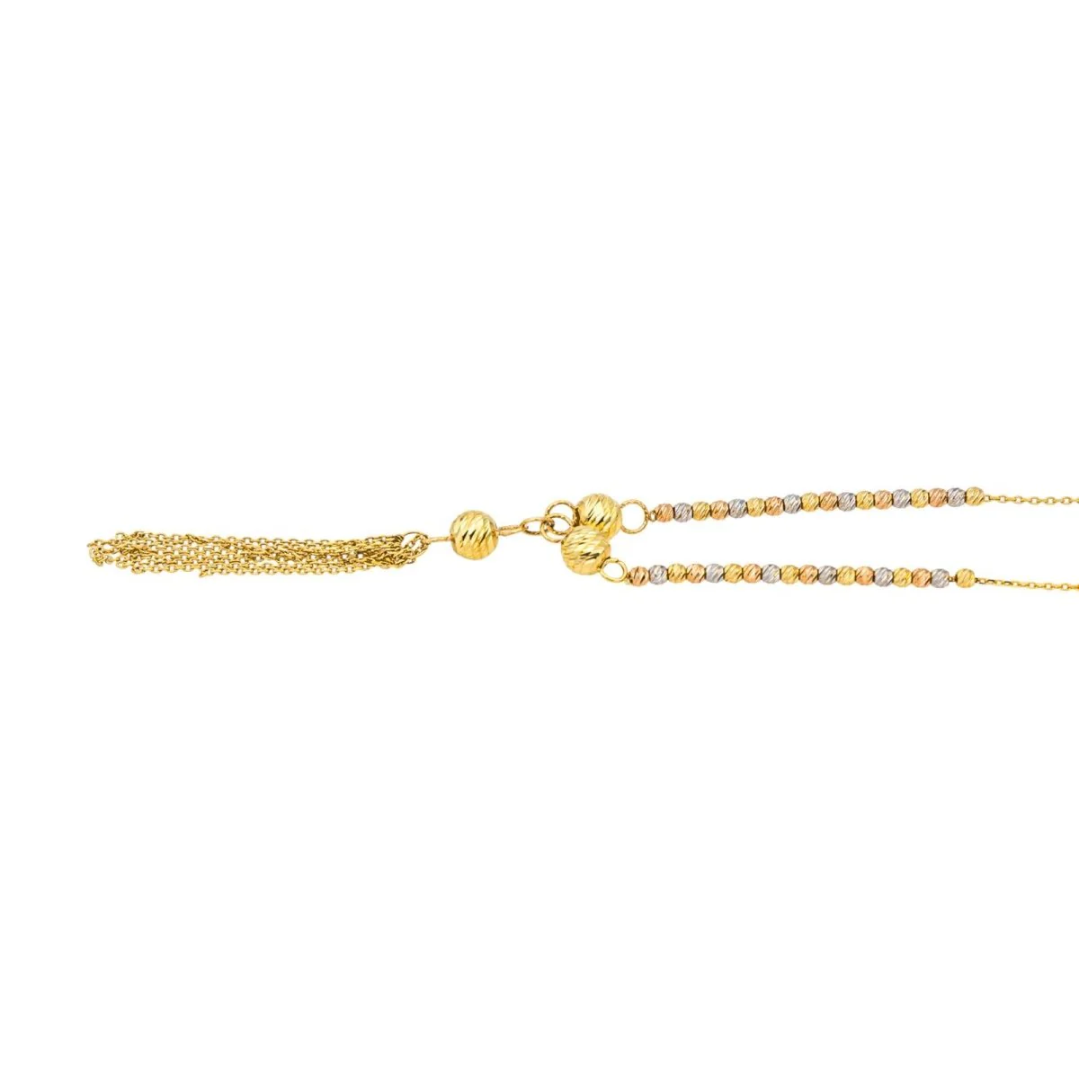 Collier Cravate en or jaune, or blanc et or rose - Image 6