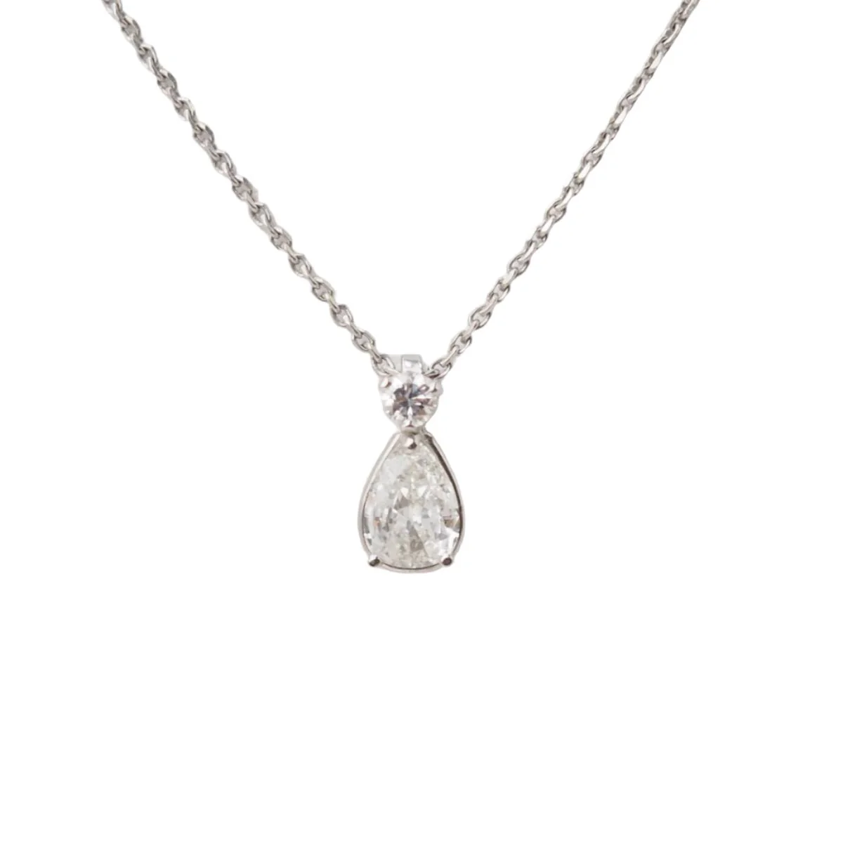 Collier Pendentif en or blanc et diamants - Image 3