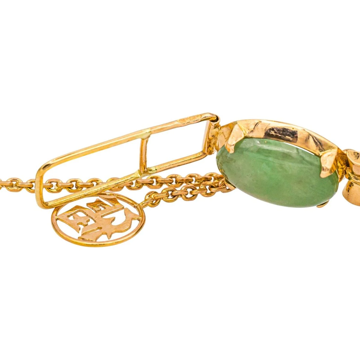 Bracelet Souple en or jaune et jade - Image 6