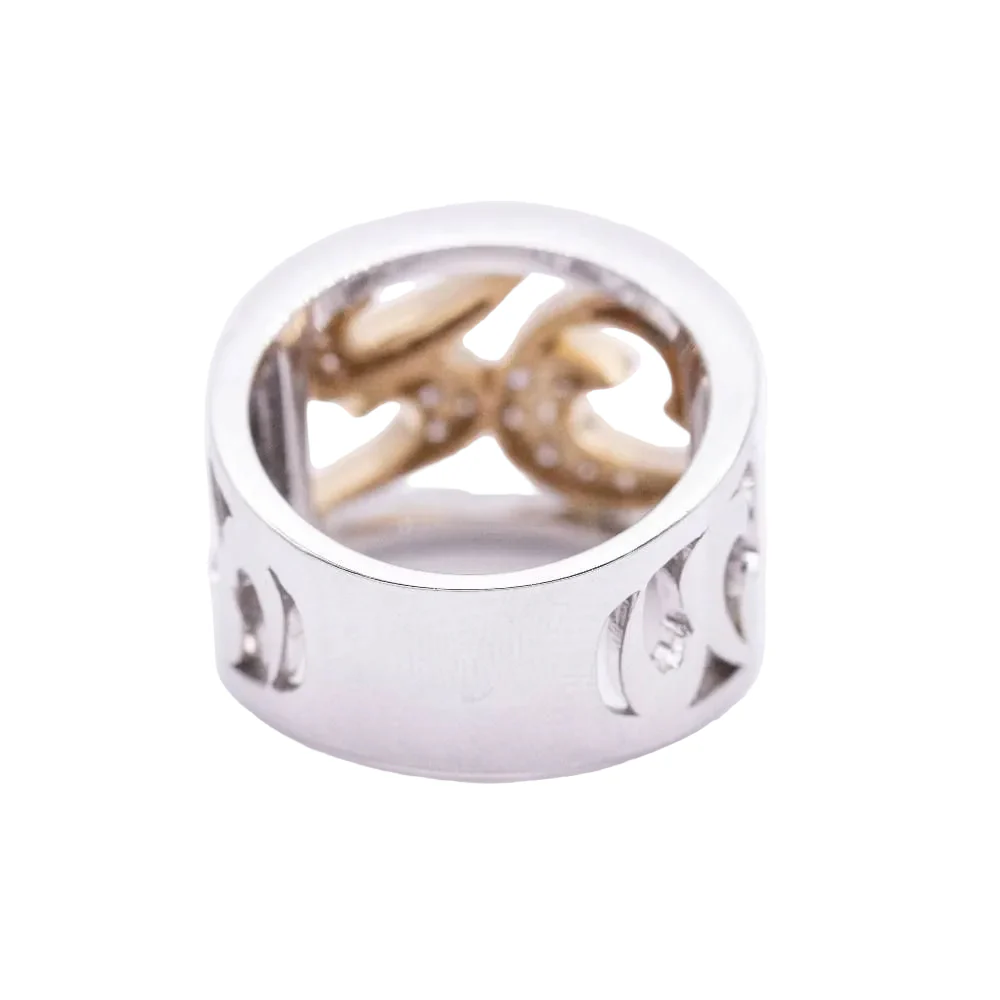 Bague Bandeau en or blanc, or rose et diamants - Image 3