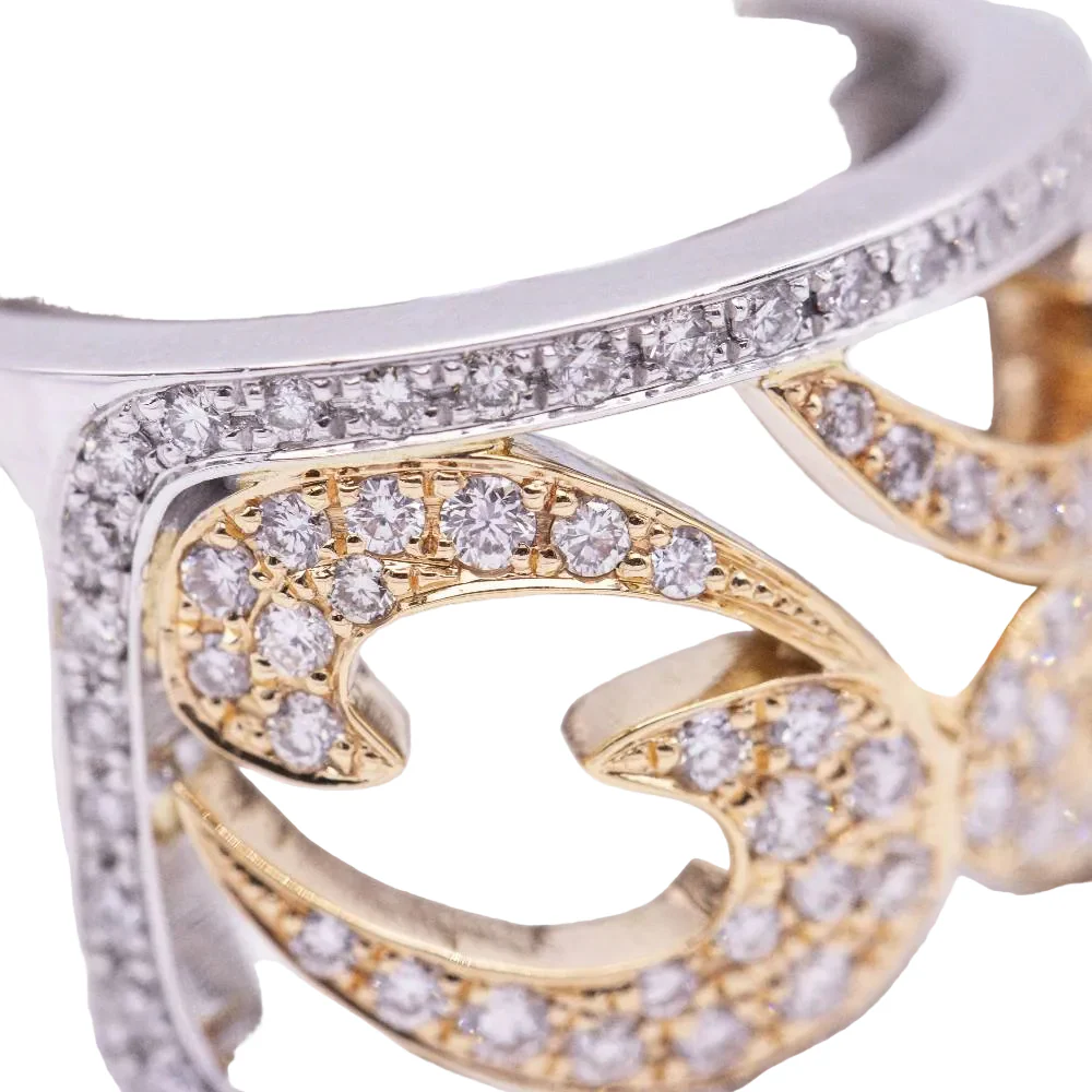 Bague Bandeau en or blanc, or rose et diamants - Image 5