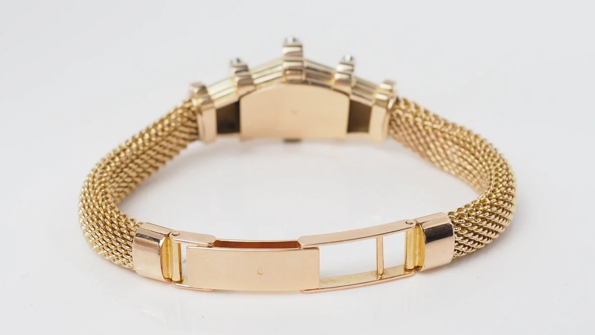 Bracelet vintage en or jaune et diamants - Image 7