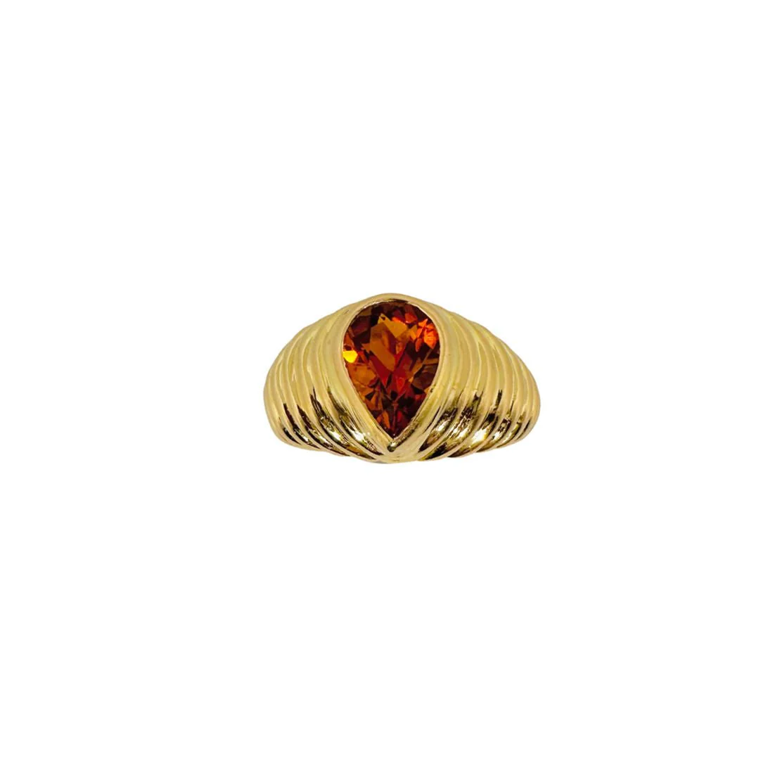 Bague en or jaune et citrine - Image 4