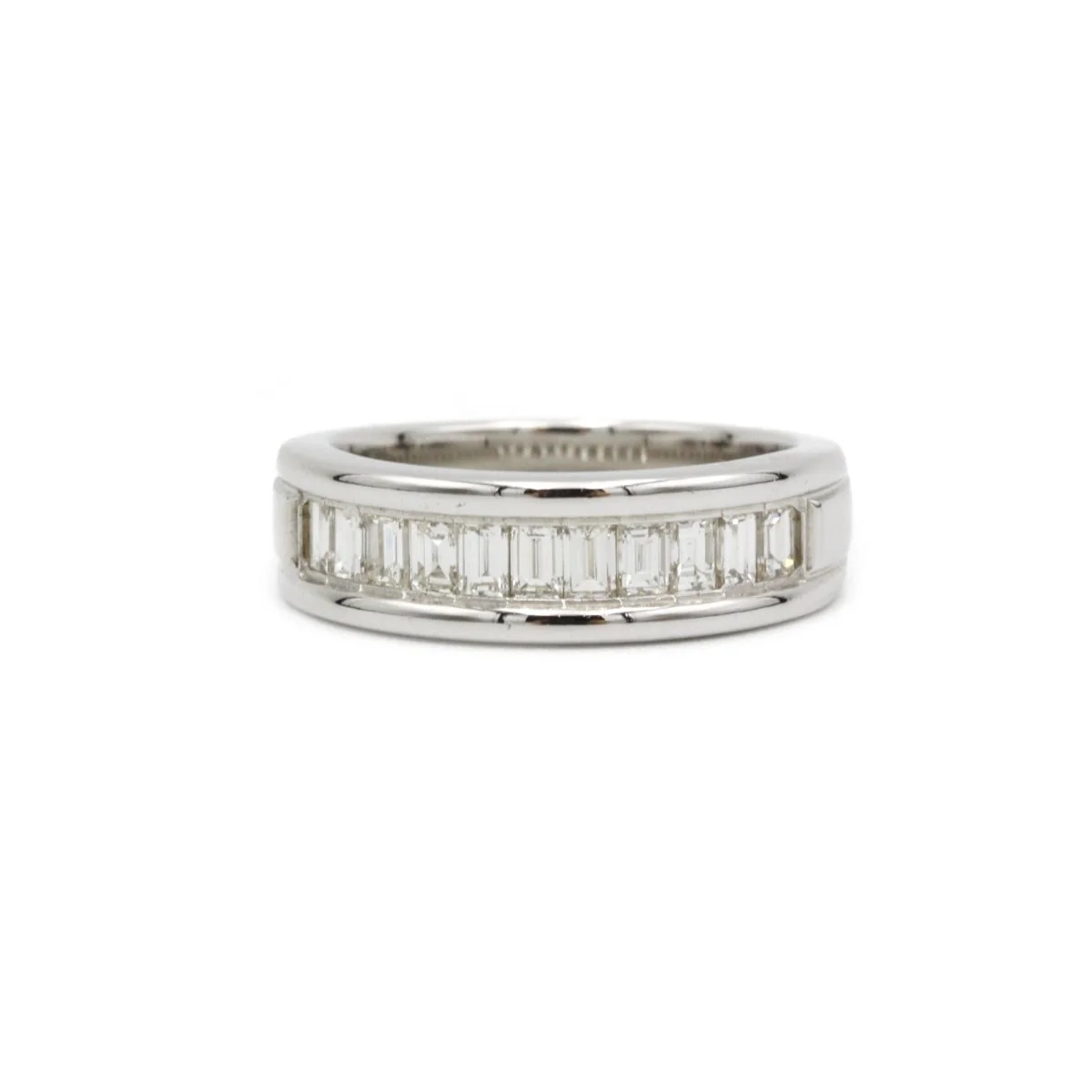 Bague Bandeau en or blanc et diamants