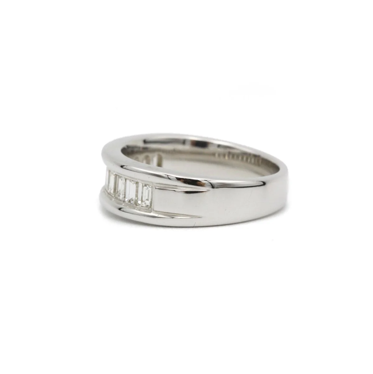 Bague Bandeau en or blanc et diamants - Image 2