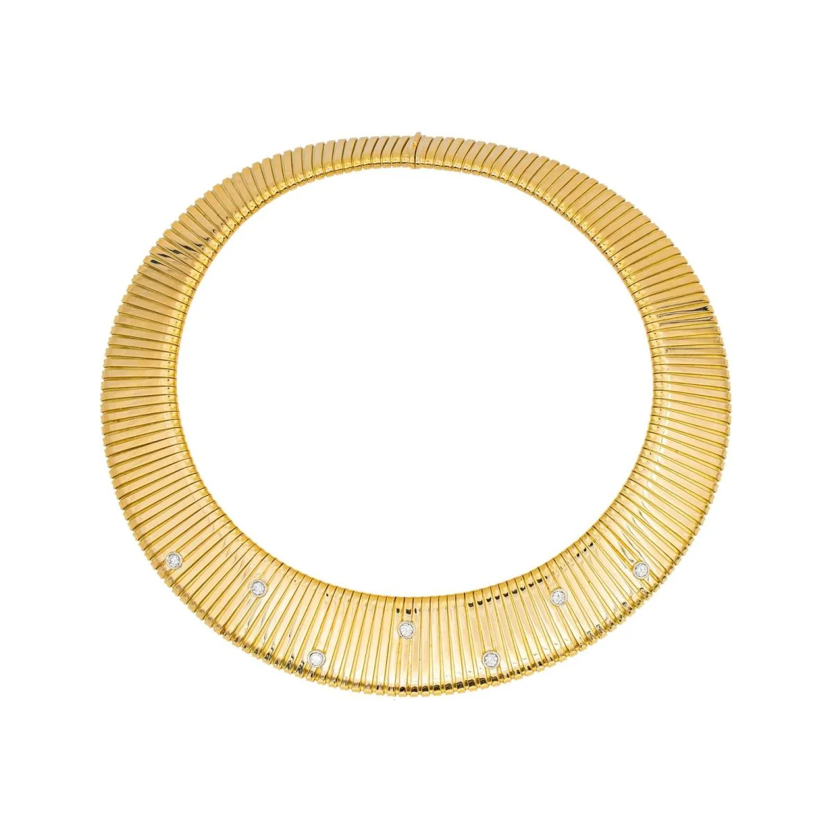 Collier Tubogas WEINGRILL en or jaune et diamants