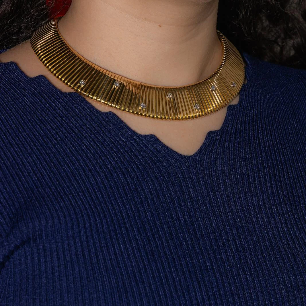Collier Tubogas WEINGRILL en or jaune et diamants - Image 2