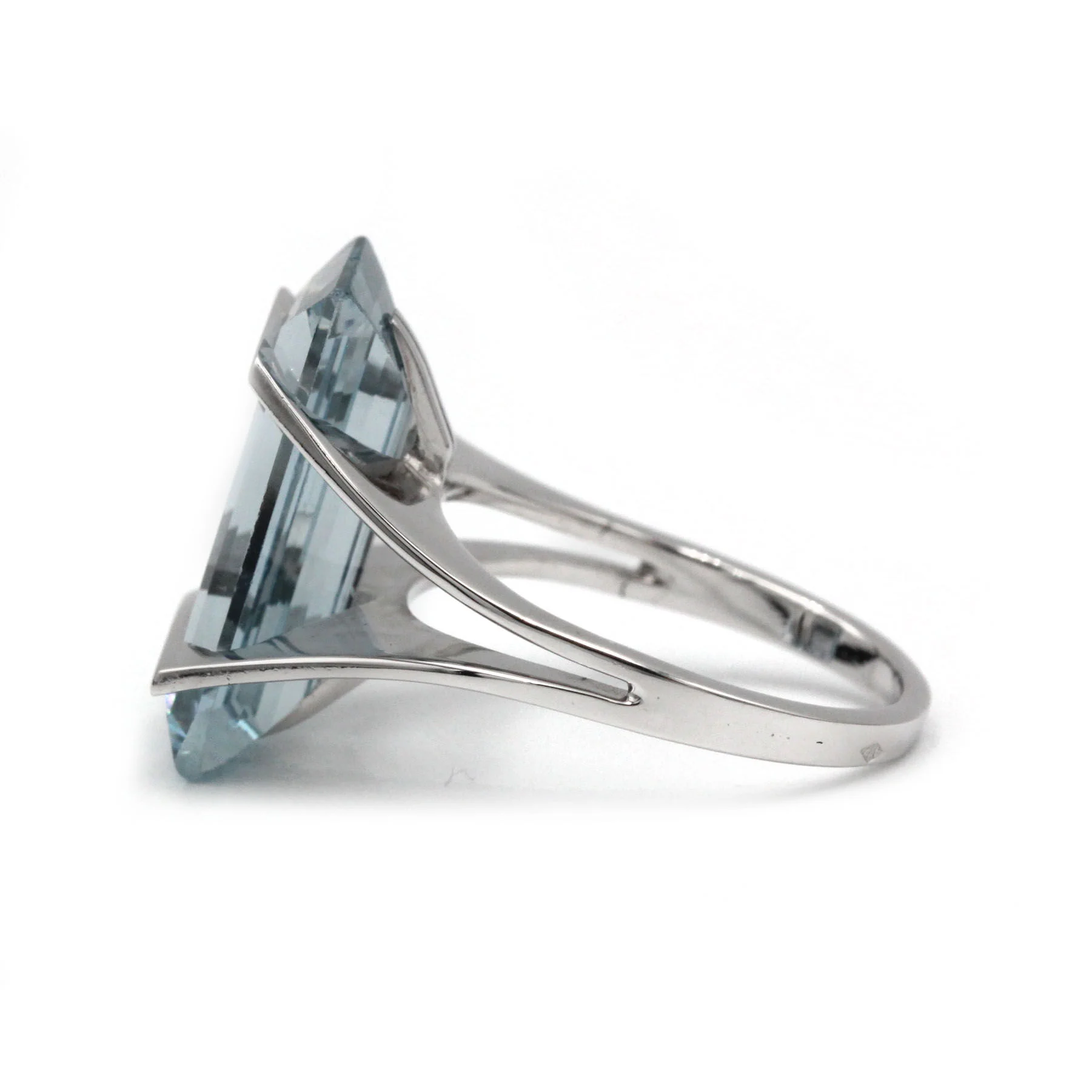 Bague - Or et Aigue-Marine - Image 4