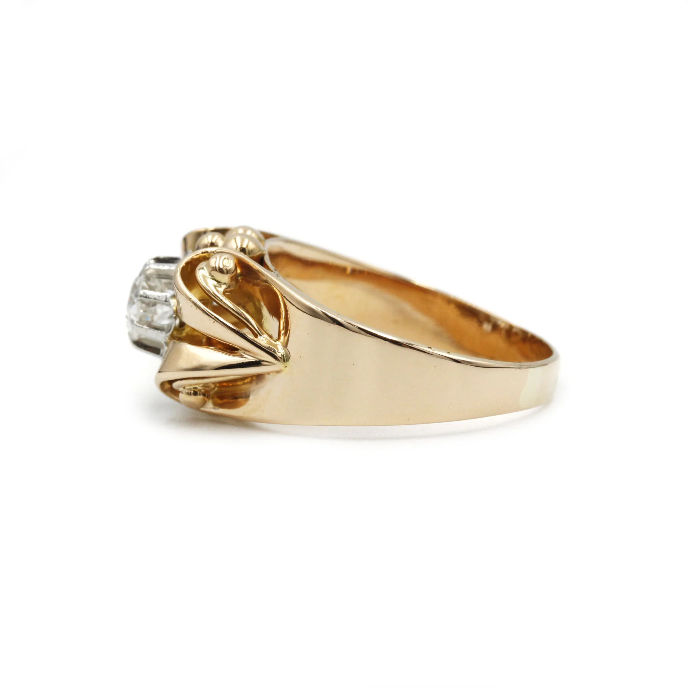 Bague - Or, Platine et Diamant - Image 2