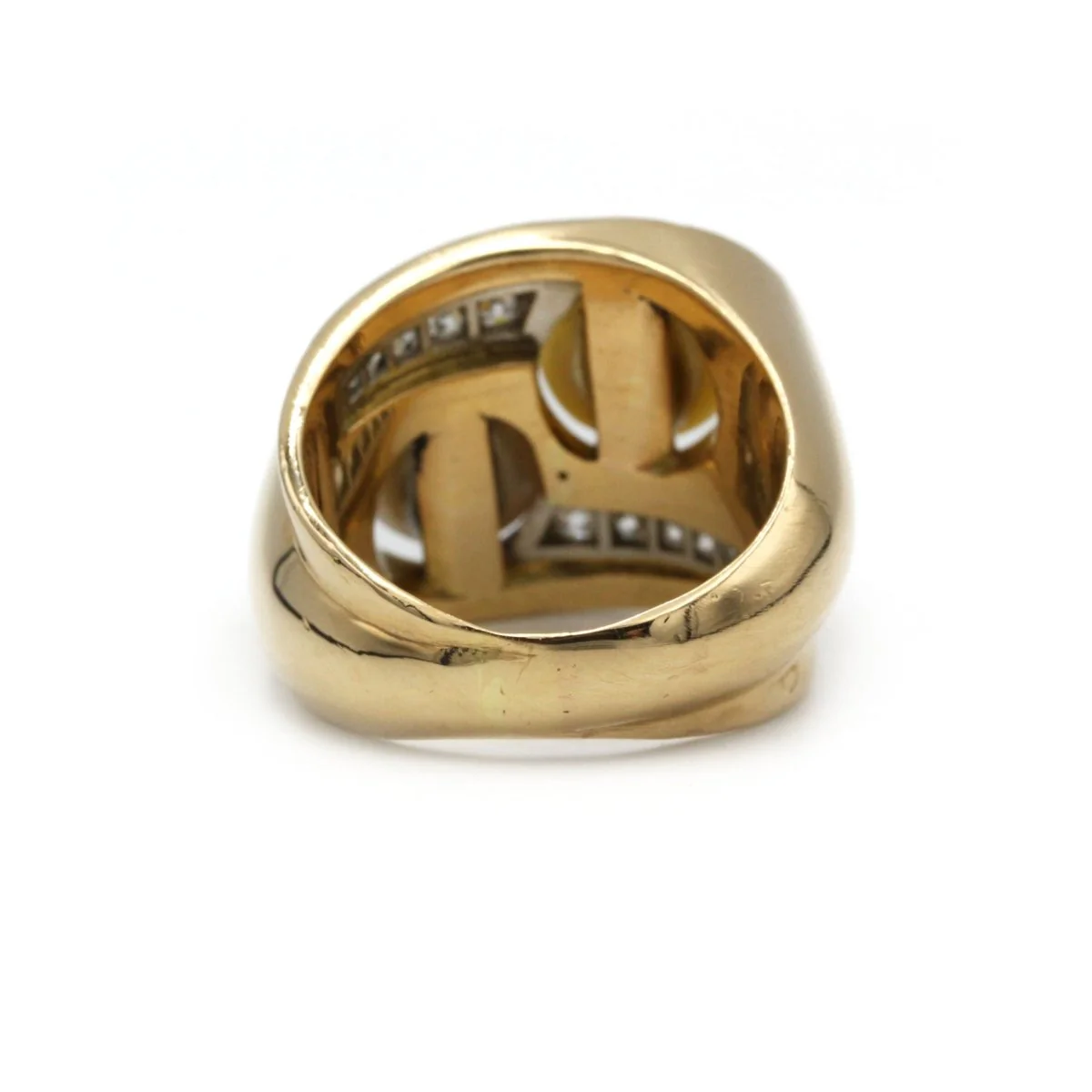Bague - Or, Platine, Diamants & Perles Fines - Image 3