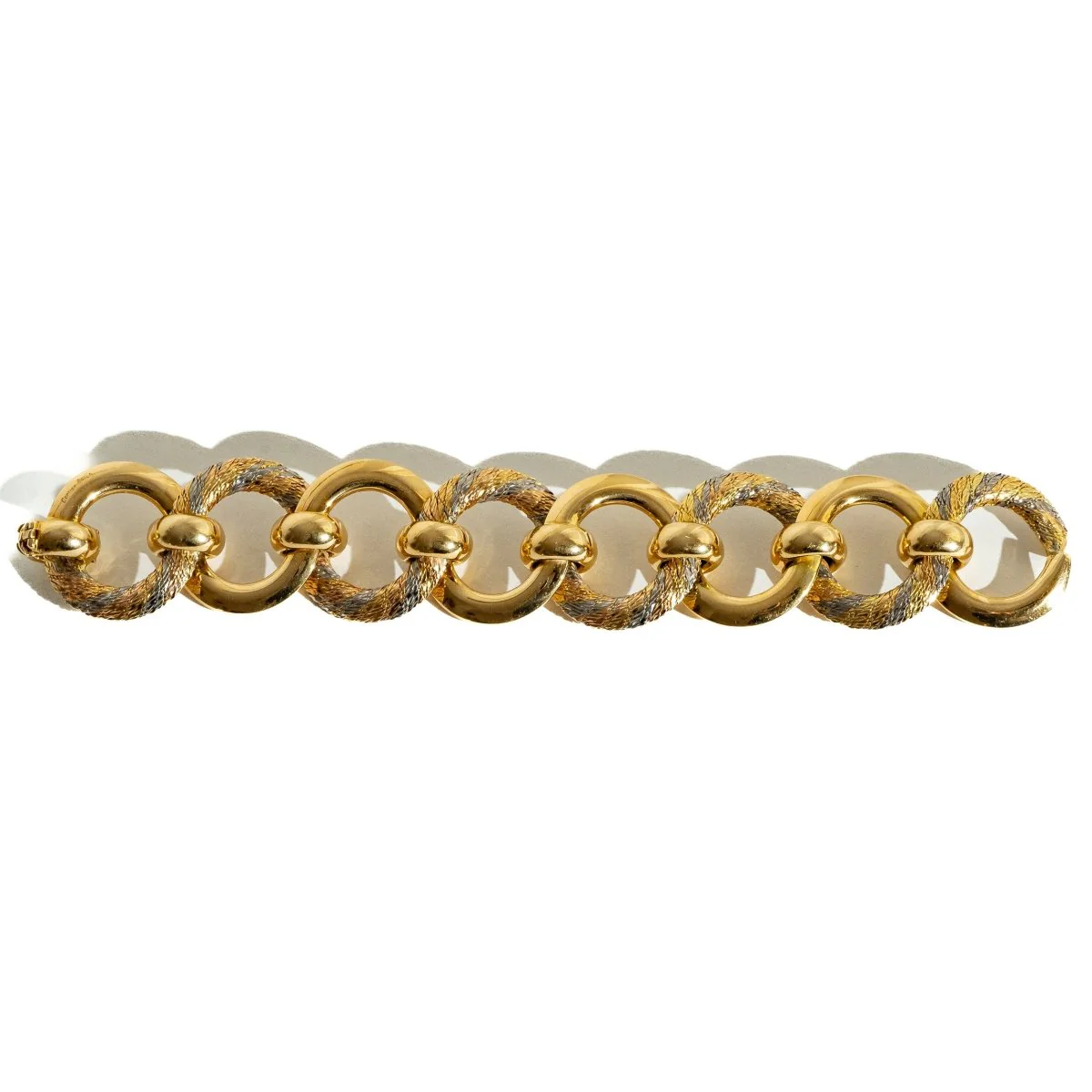 Bracelet Souple GEORGES LENFANT POUR CARTIER en or jaune, or blanc et or rose - Image 10