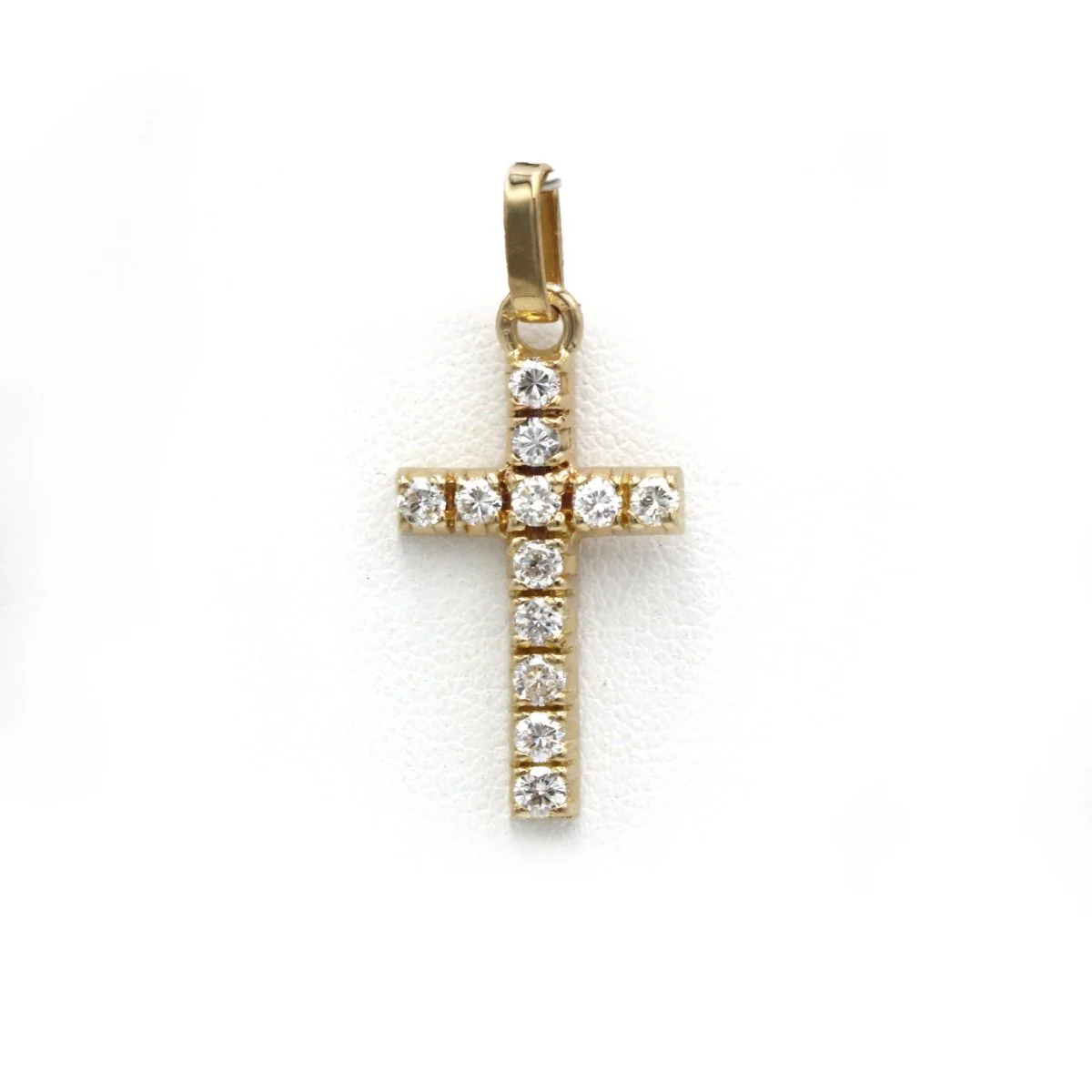 Pendentif Croix  - Or jaune & Diamants