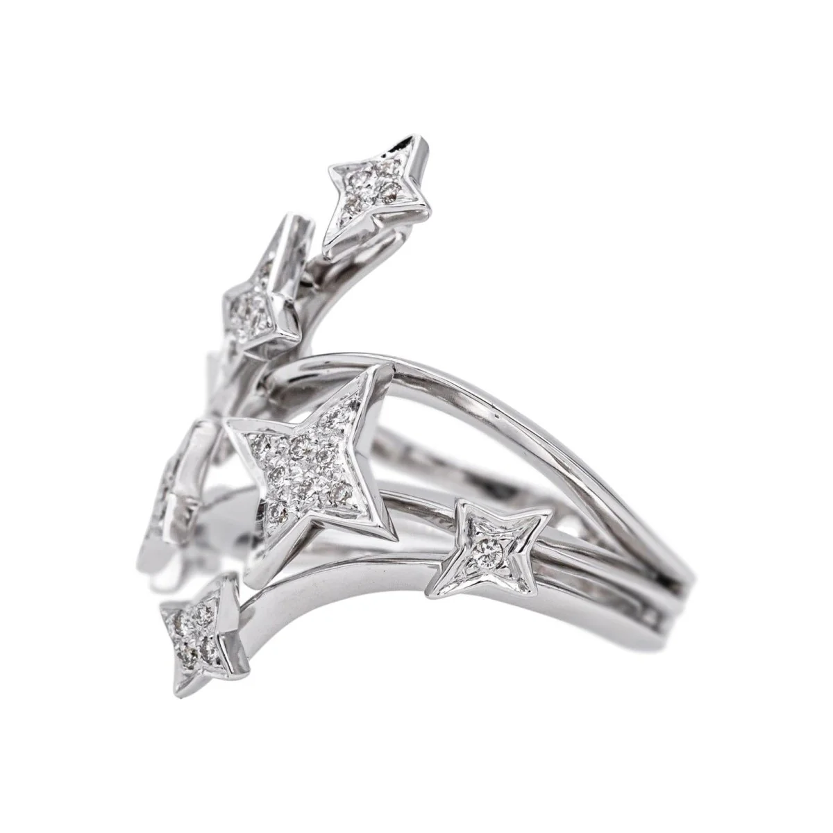 Bague en or blanc et diamant - Image 4