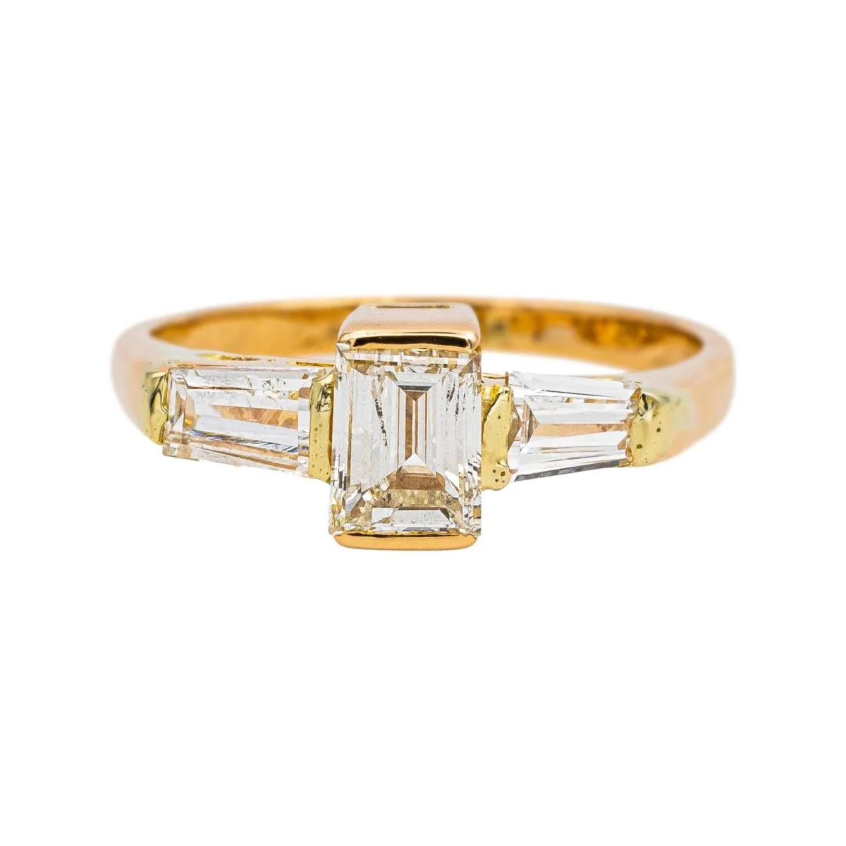 Bague Solitaire en or rose et diamants