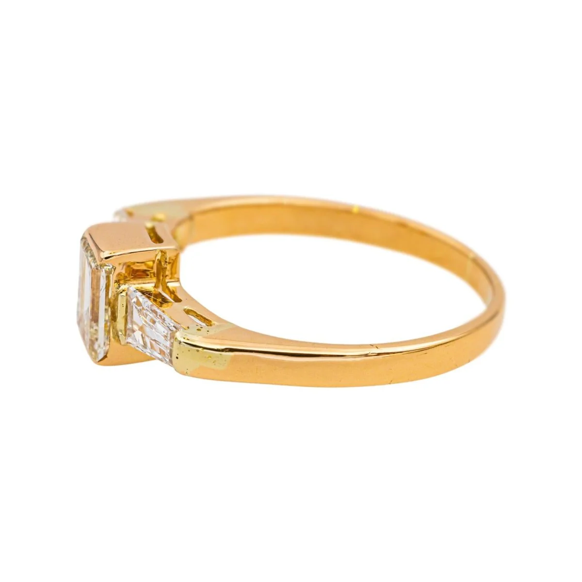 Bague Solitaire en or rose et diamants - Image 4