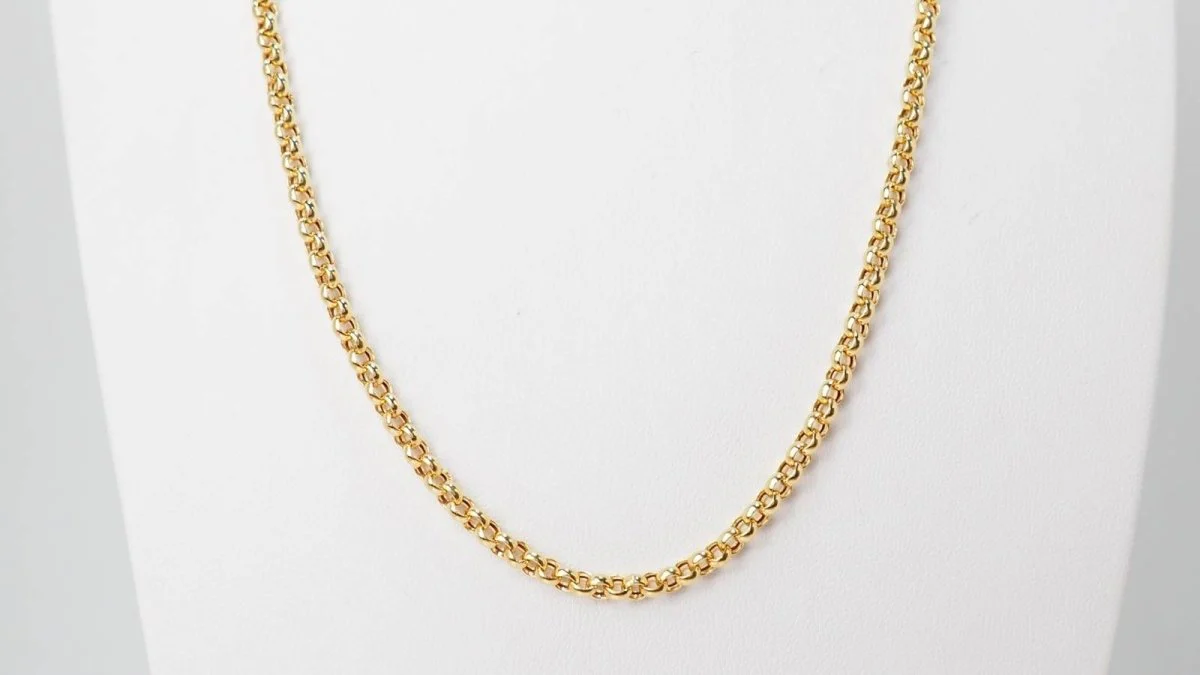Collier maille jaseron en or jaune - Image 2