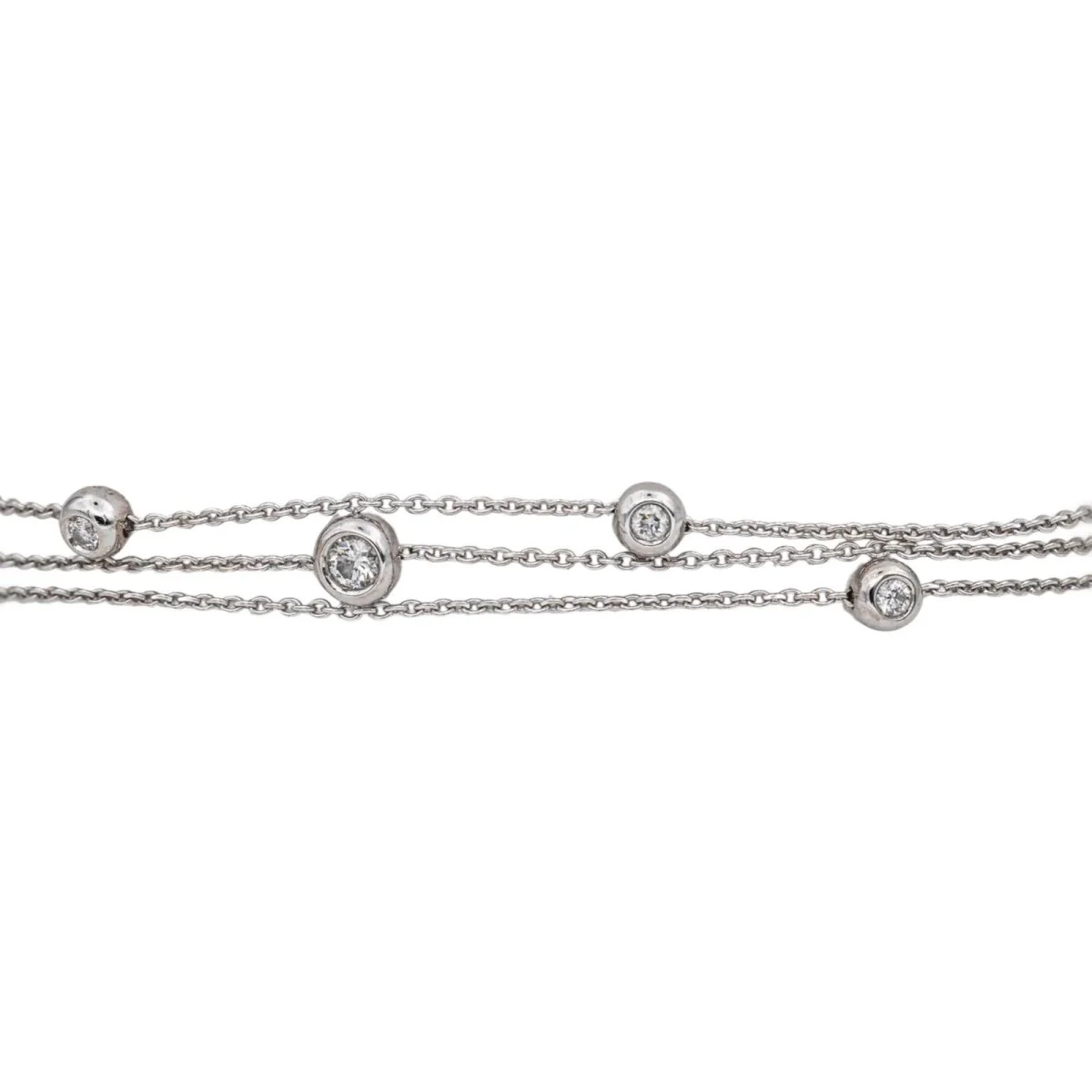 Bracelet en or blanc et diamants - Image 5