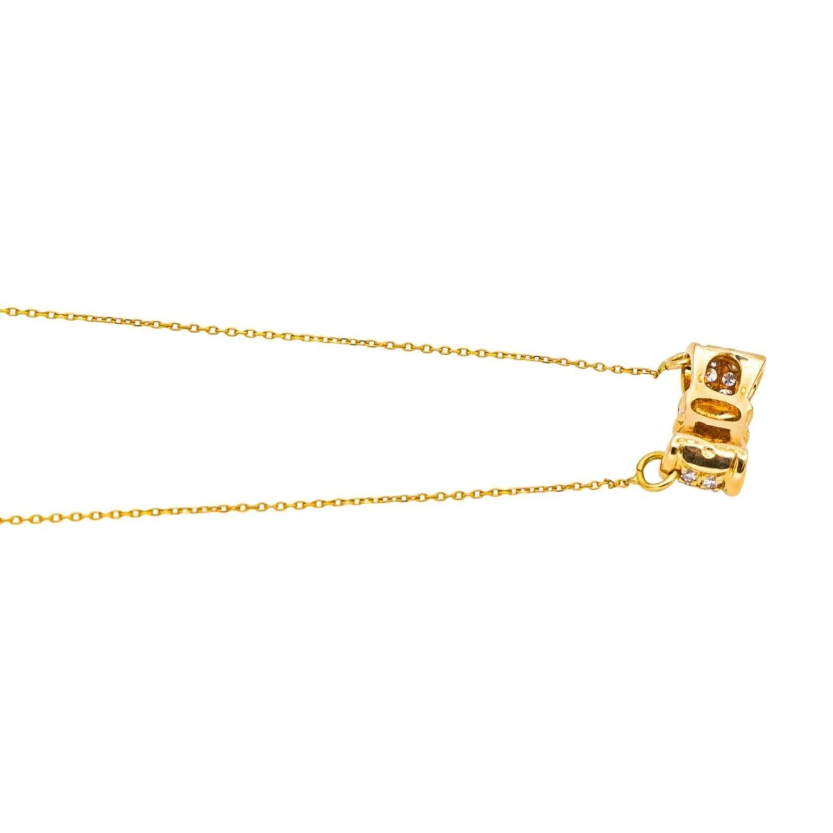 Collier Pendentif en or jaune, émeraudes et diamants - Image 5