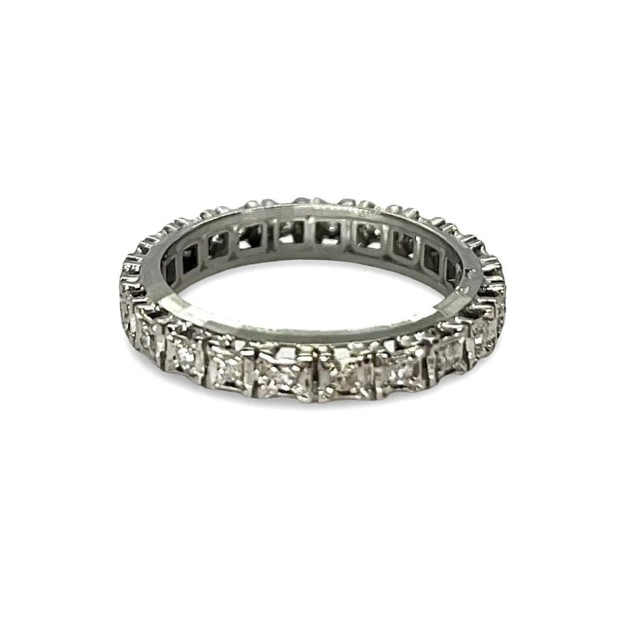 Bague Alliance en or blanc et diamants