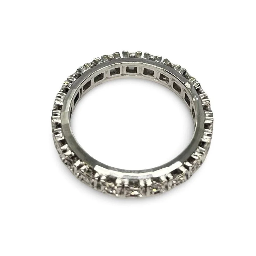 Bague Alliance en or blanc et diamants - Image 3