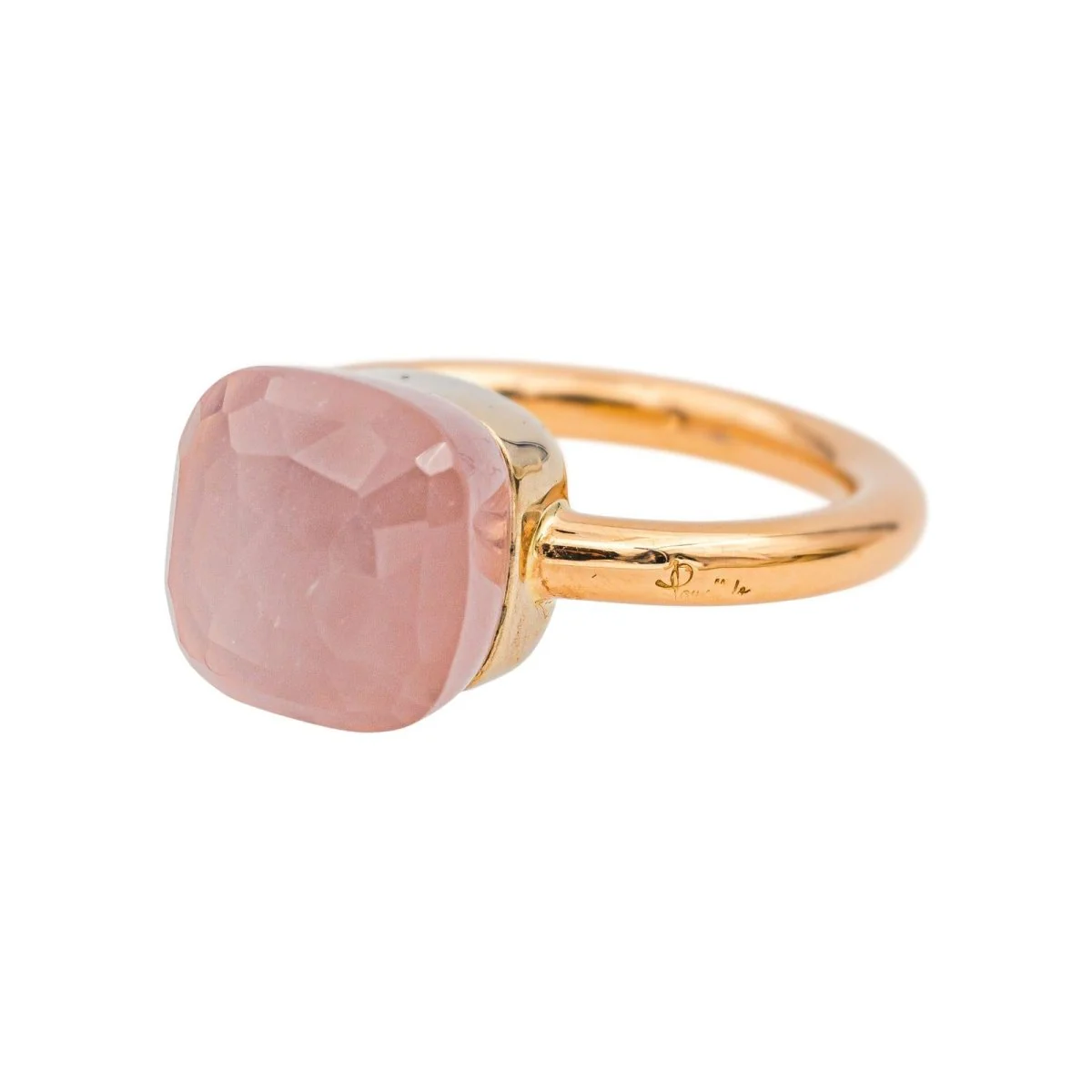 Bague Solitaire POMELLATO "Nudo" en or rose et quartz - Image 3
