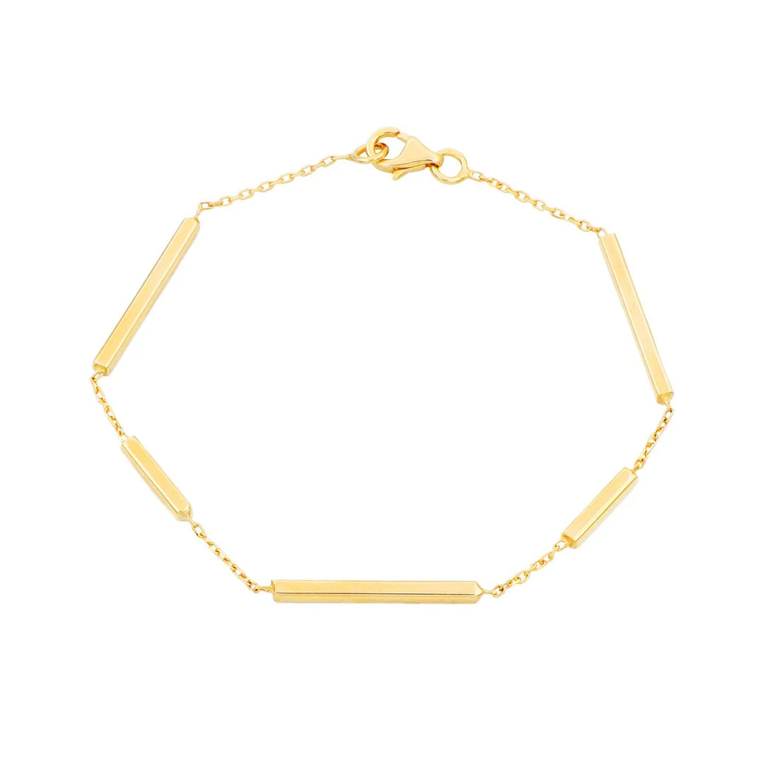 Bracelet Rectangles sur chaîne - Image 3