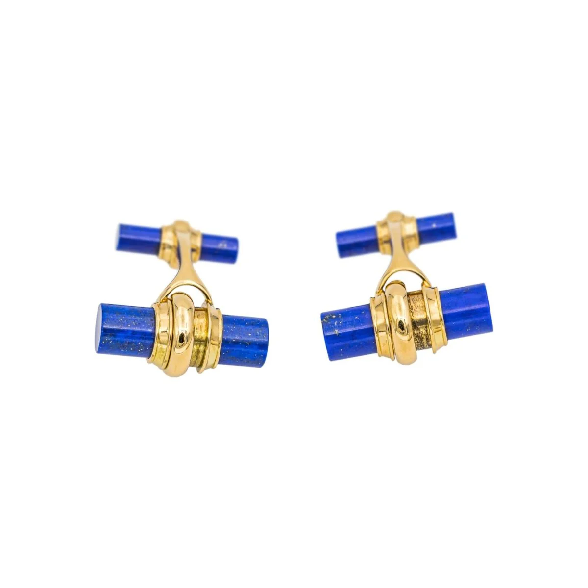 Boutons de manchette PIAGET en or jaune et lapis-lazuli