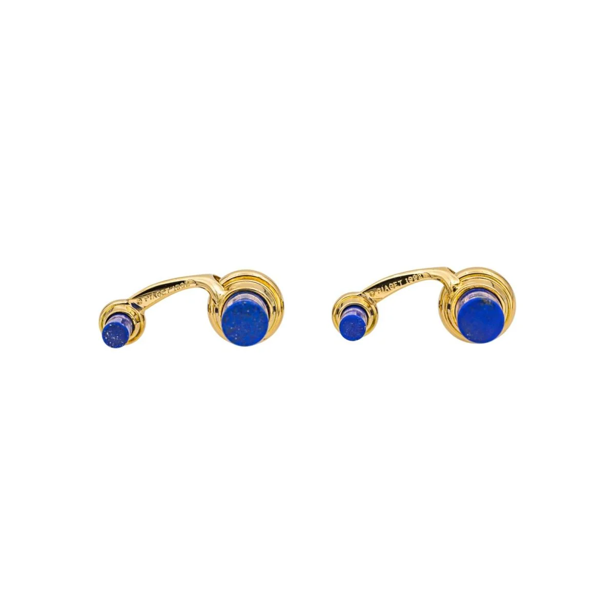 Boutons de manchette PIAGET en or jaune et lapis-lazuli - Image 2