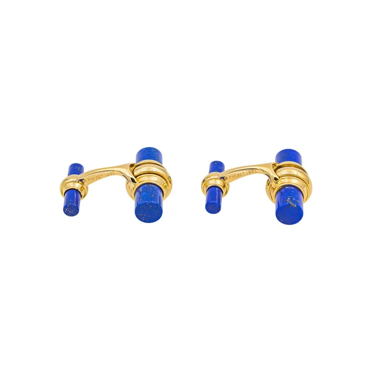 Boutons de manchette PIAGET en or jaune et lapis-lazuli - Image 3