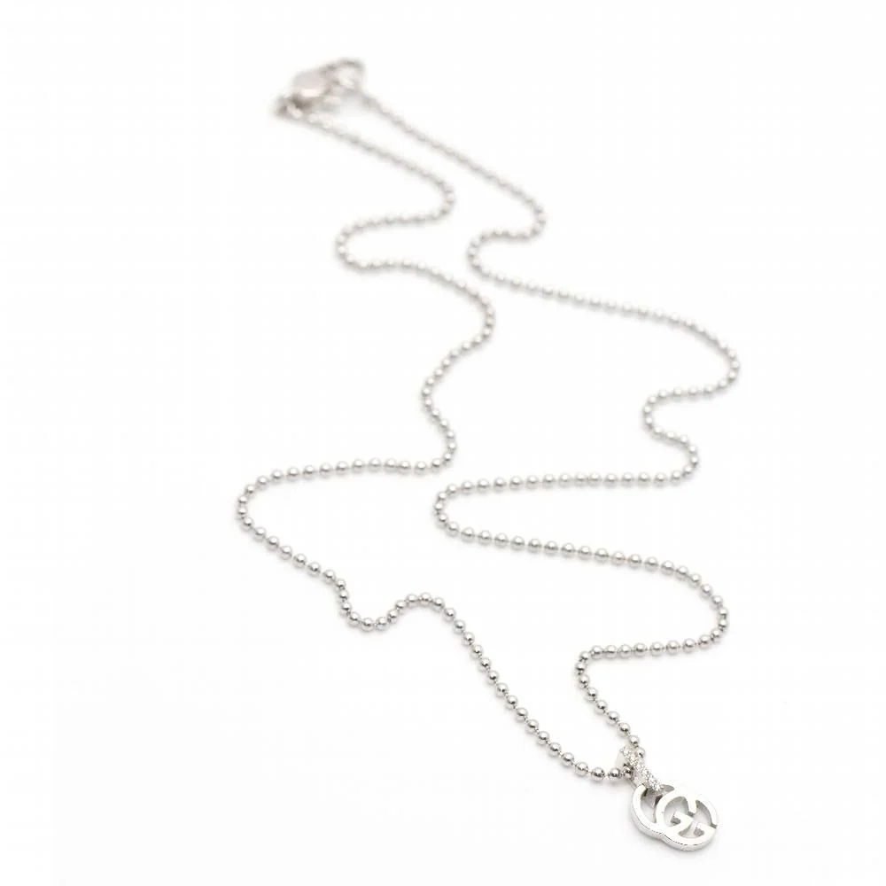GUCCI Collier en or blanc et diamants. - Image 4