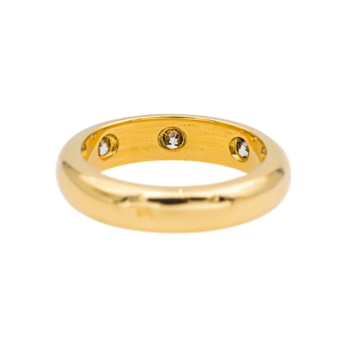 Bague Alliance en or jaune et diamants - Image 5