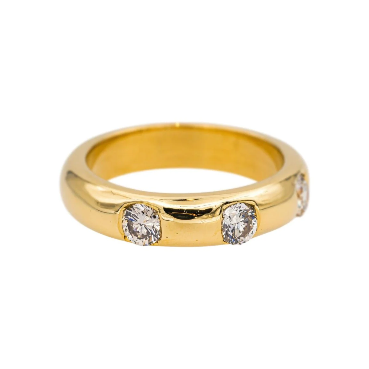 Bague Alliance en or jaune et diamants - Image 6