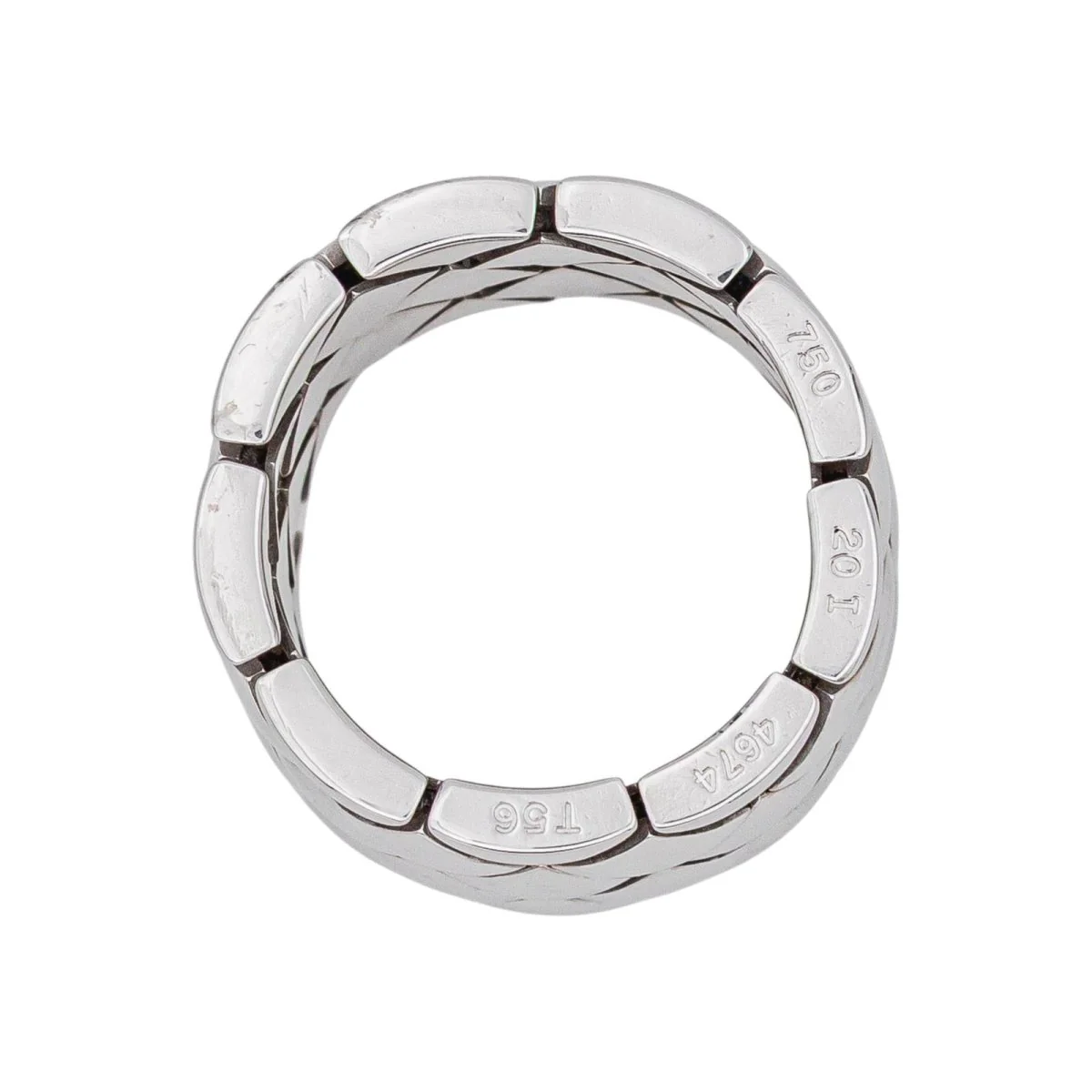 Bague Bandeau CHANEL "Matelassé" en or blanc - Image 4