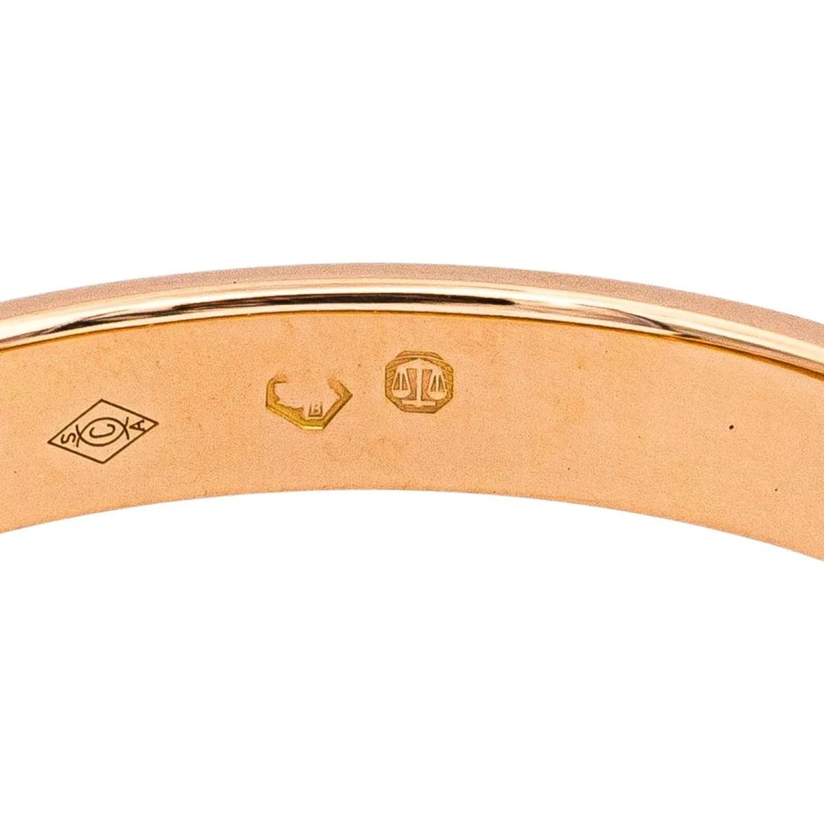 Bague Alliance CARTIER "Alliance C" en or rose et diamant - Image 7