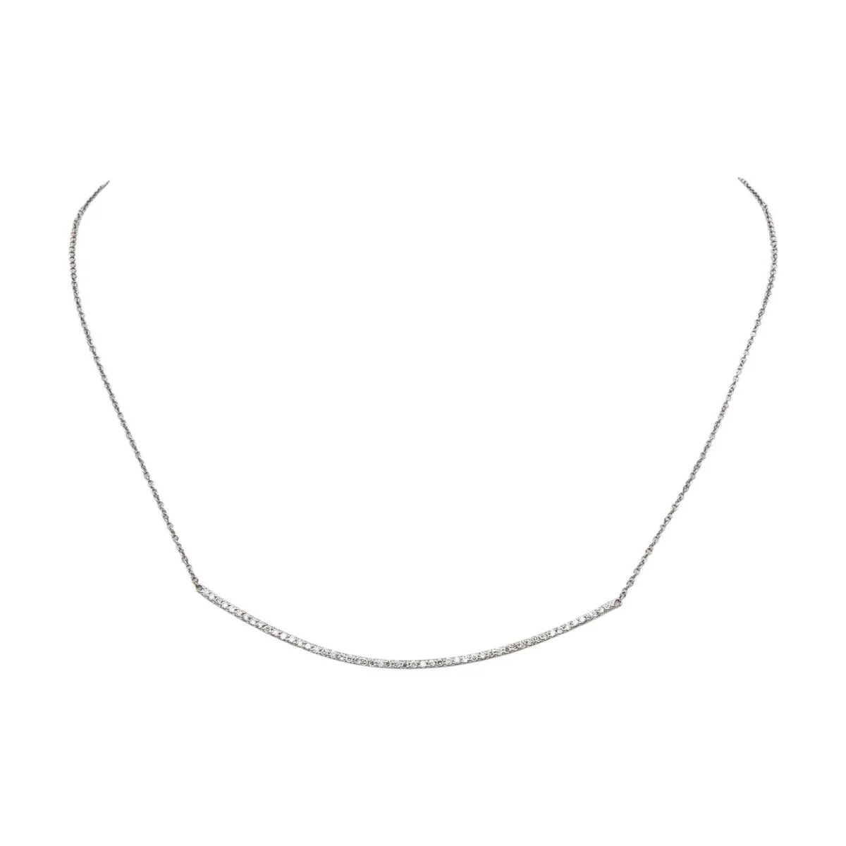 Collier en or blanc et diamants