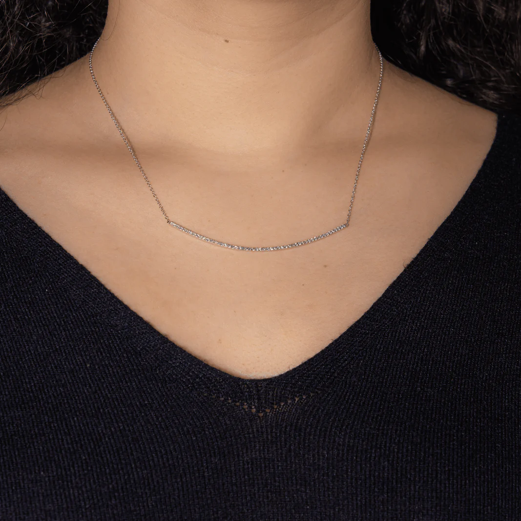 Collier en or blanc et diamants - Image 2